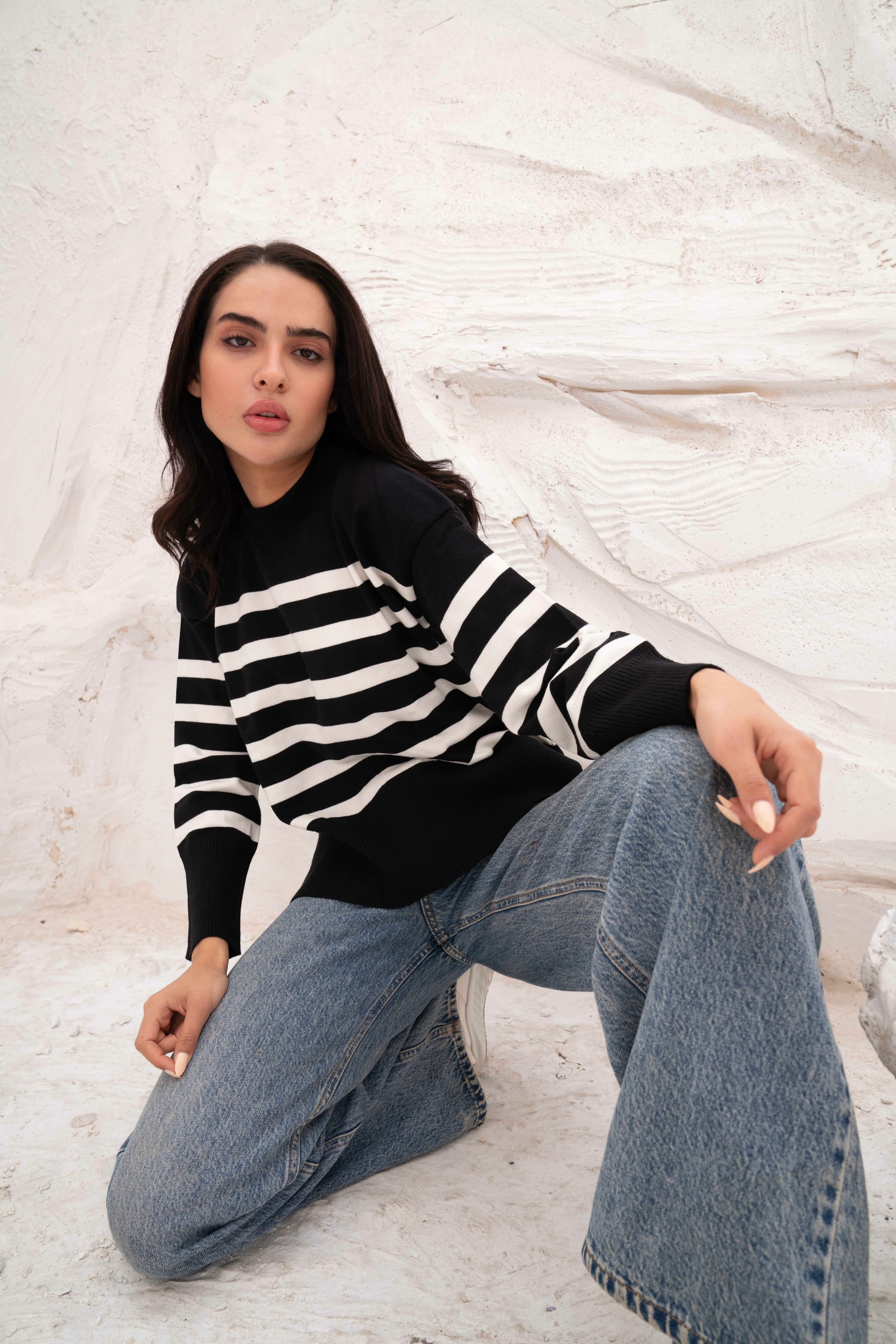 Casual Striped Wool Pulllover - Image 14