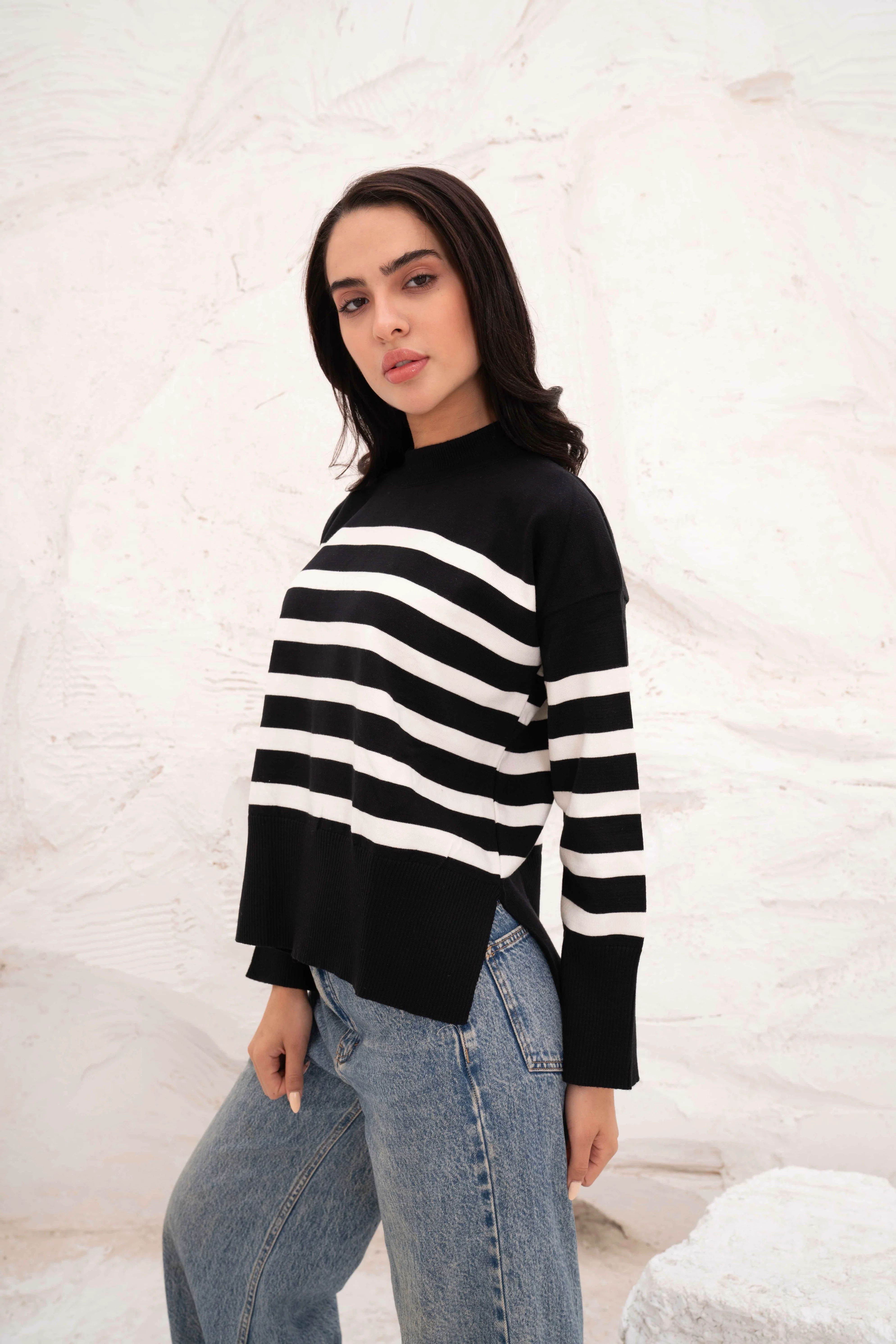 Casual Striped Wool Pulllover - Image 15
