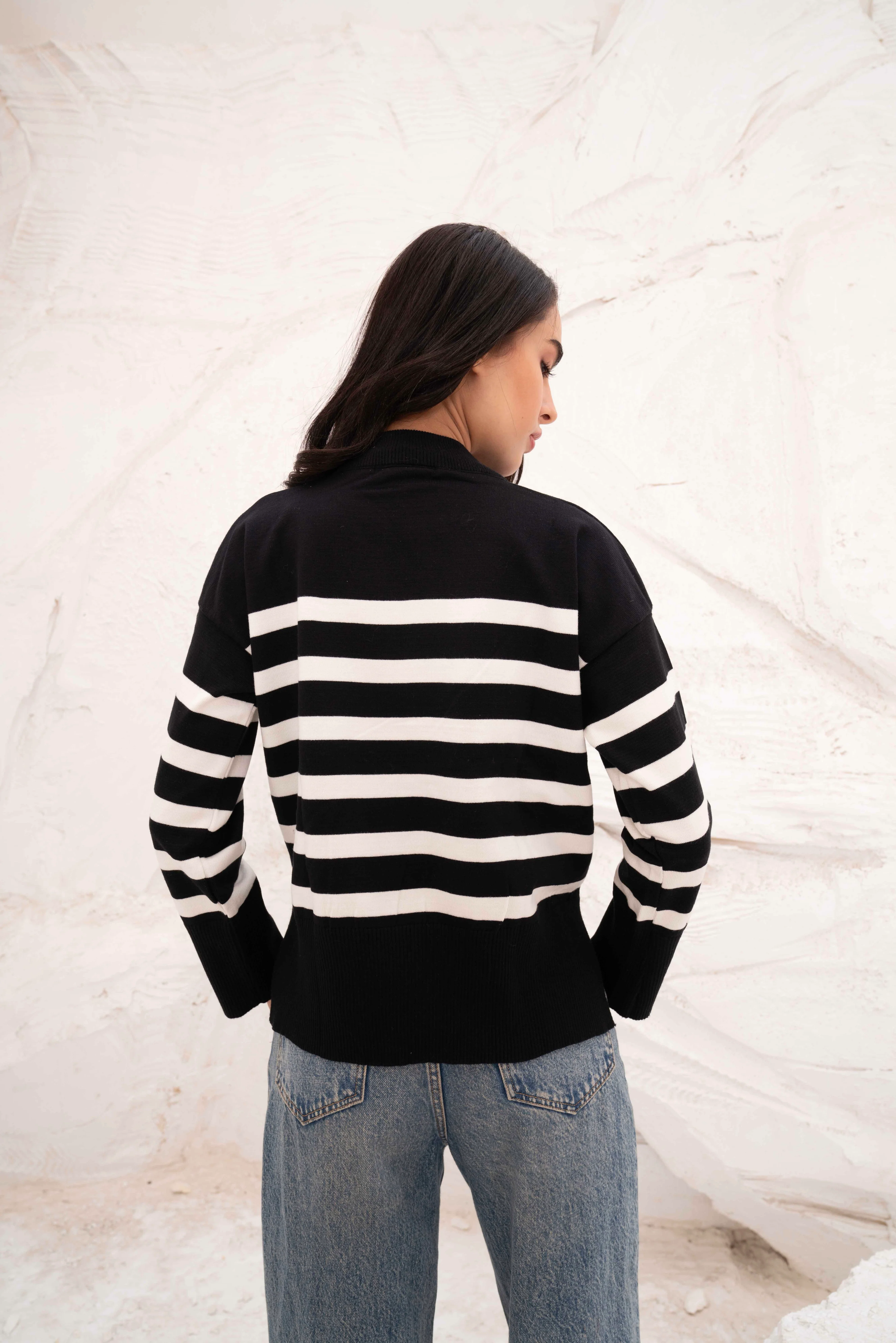 Casual Striped Wool Pulllover - Image 16