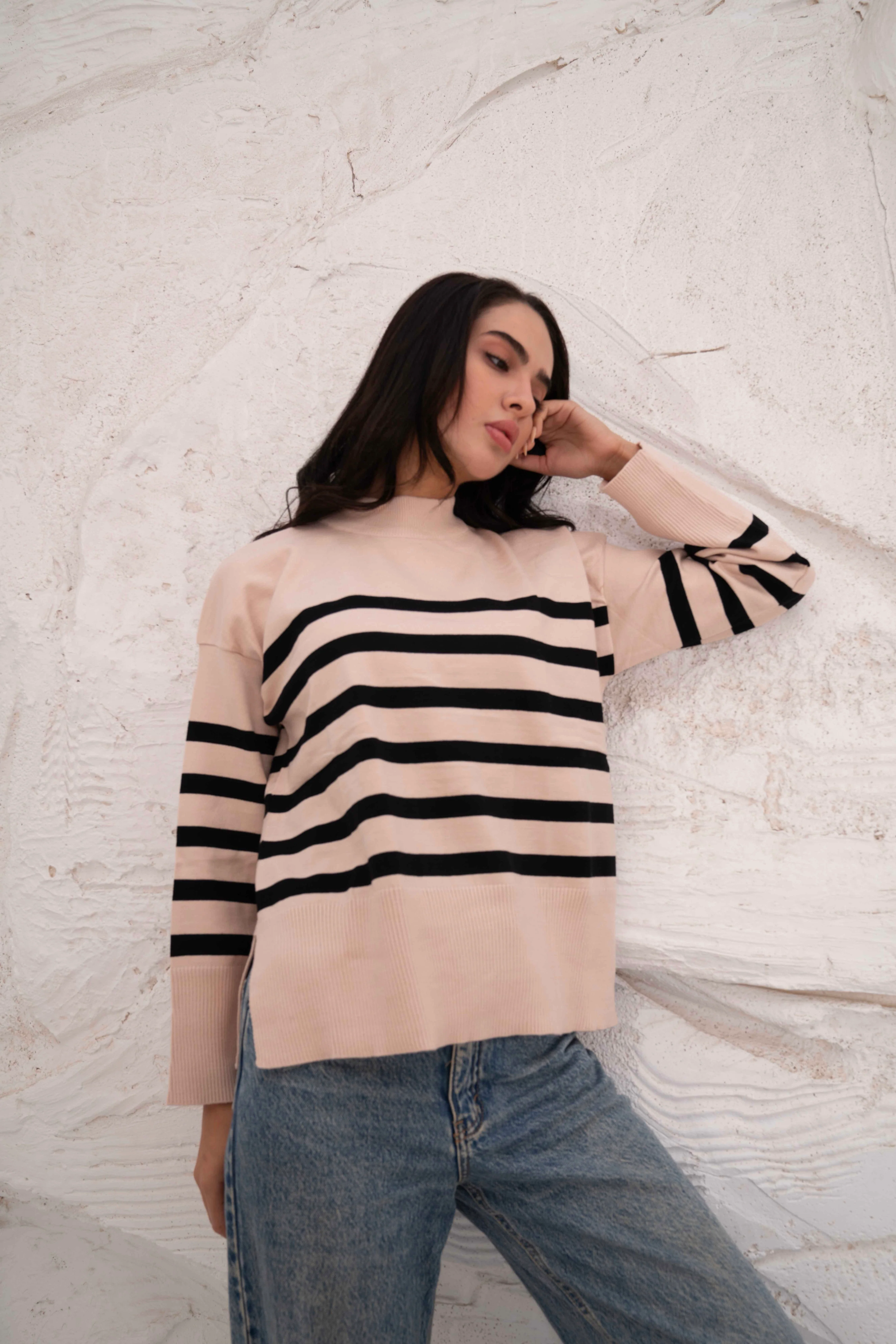 Casual Striped Wool Pulllover - Image 3