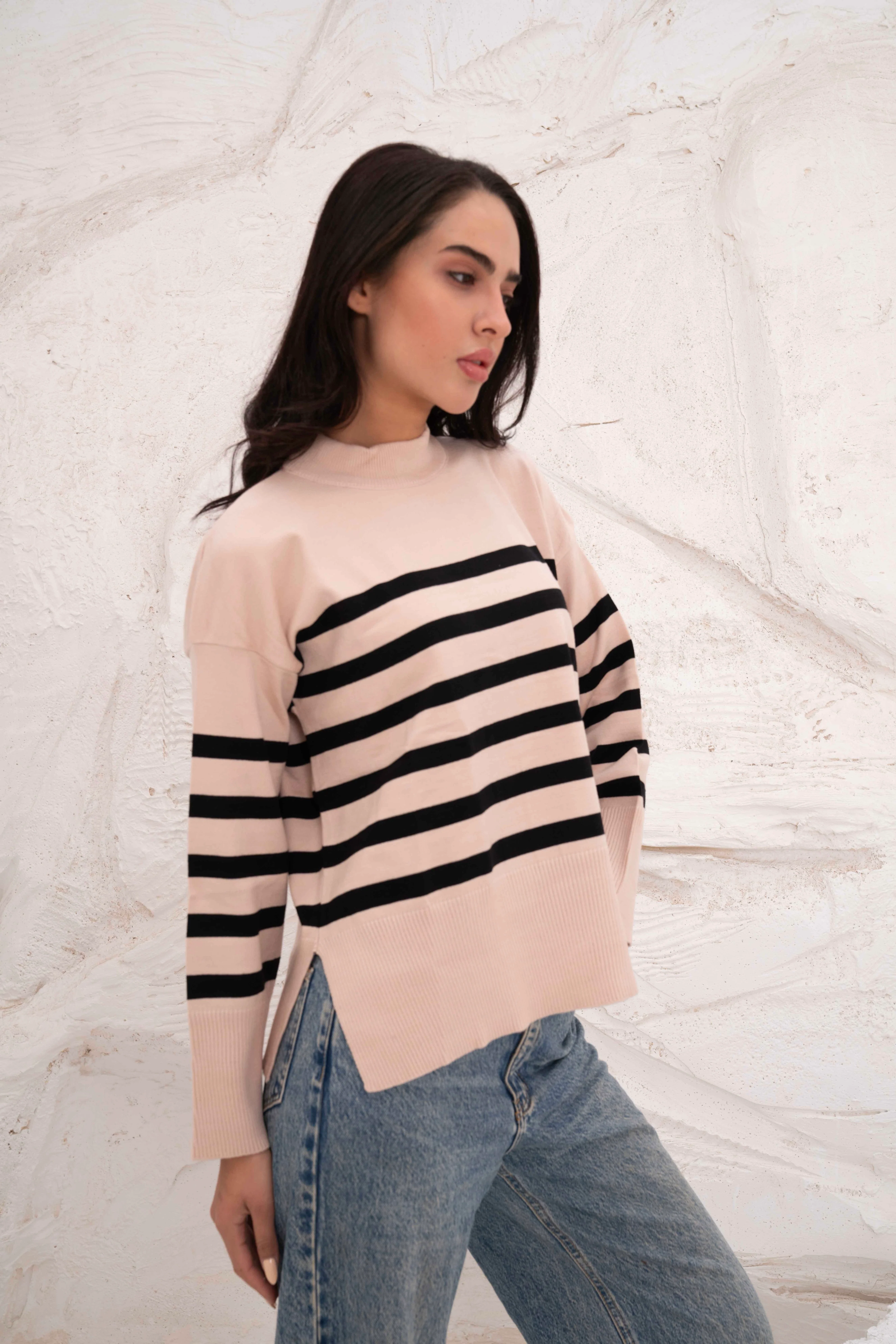 Casual Striped Wool Pulllover - Image 4