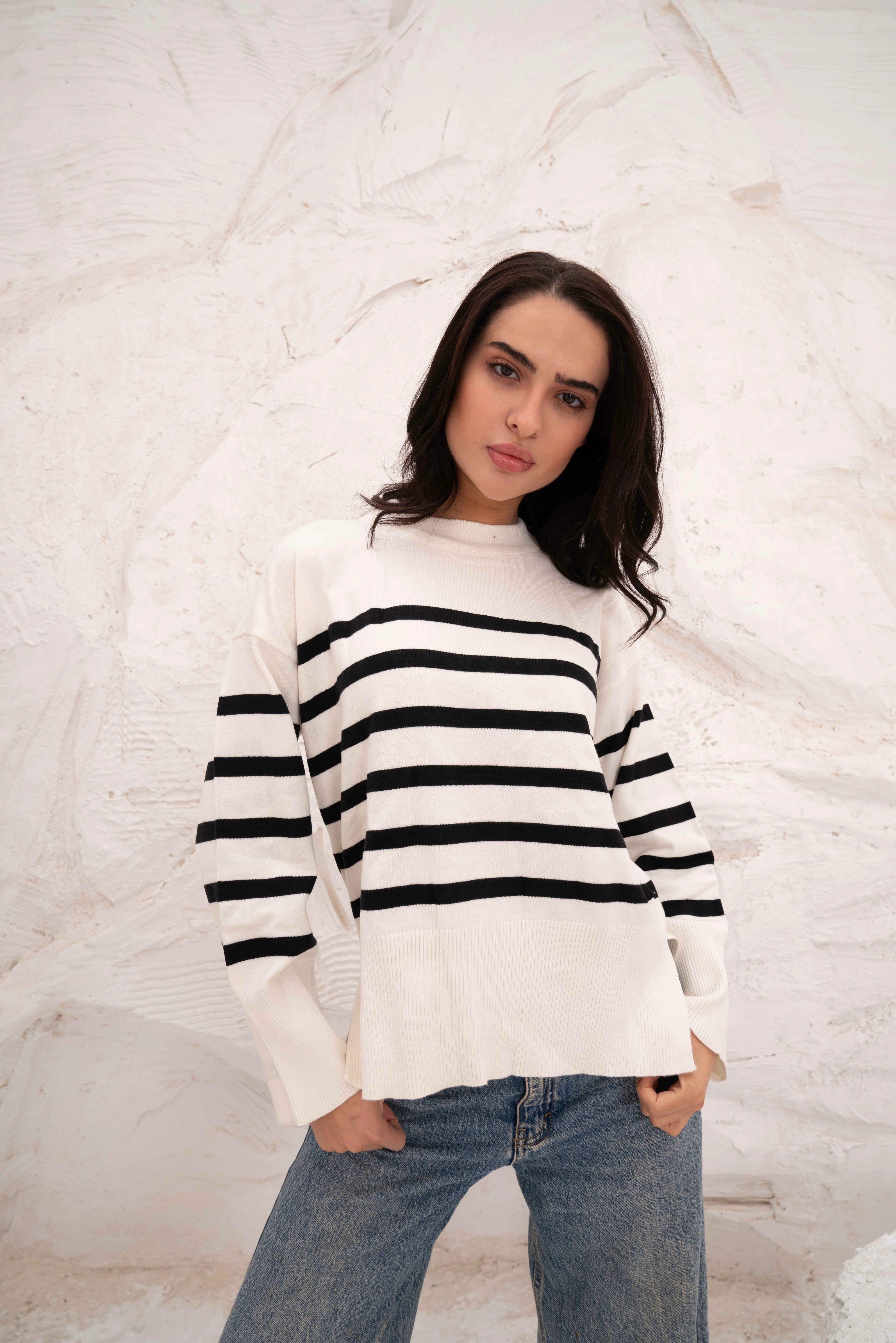 Casual Striped Wool Pulllover - Image 5