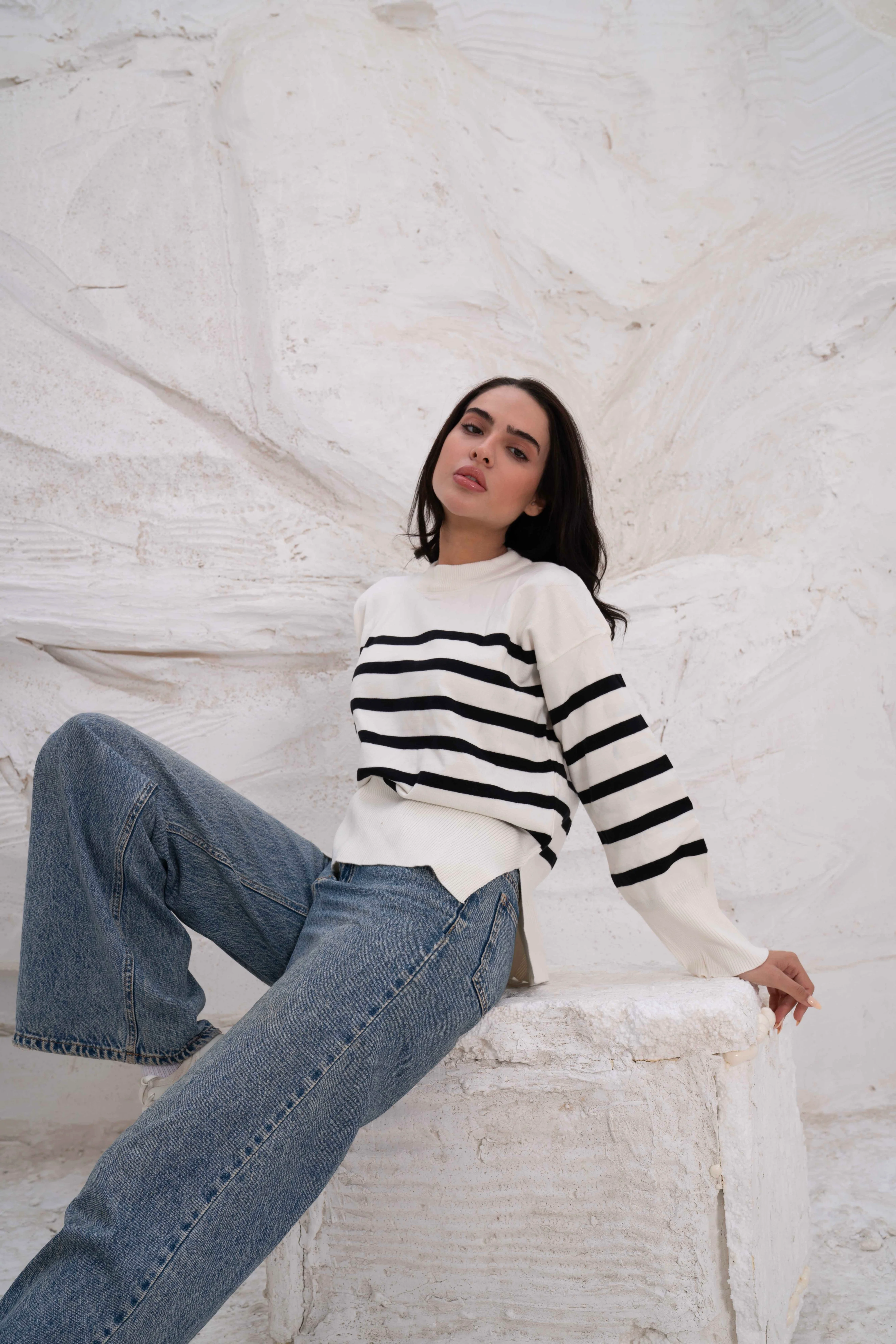 Casual Striped Wool Pulllover - Image 6