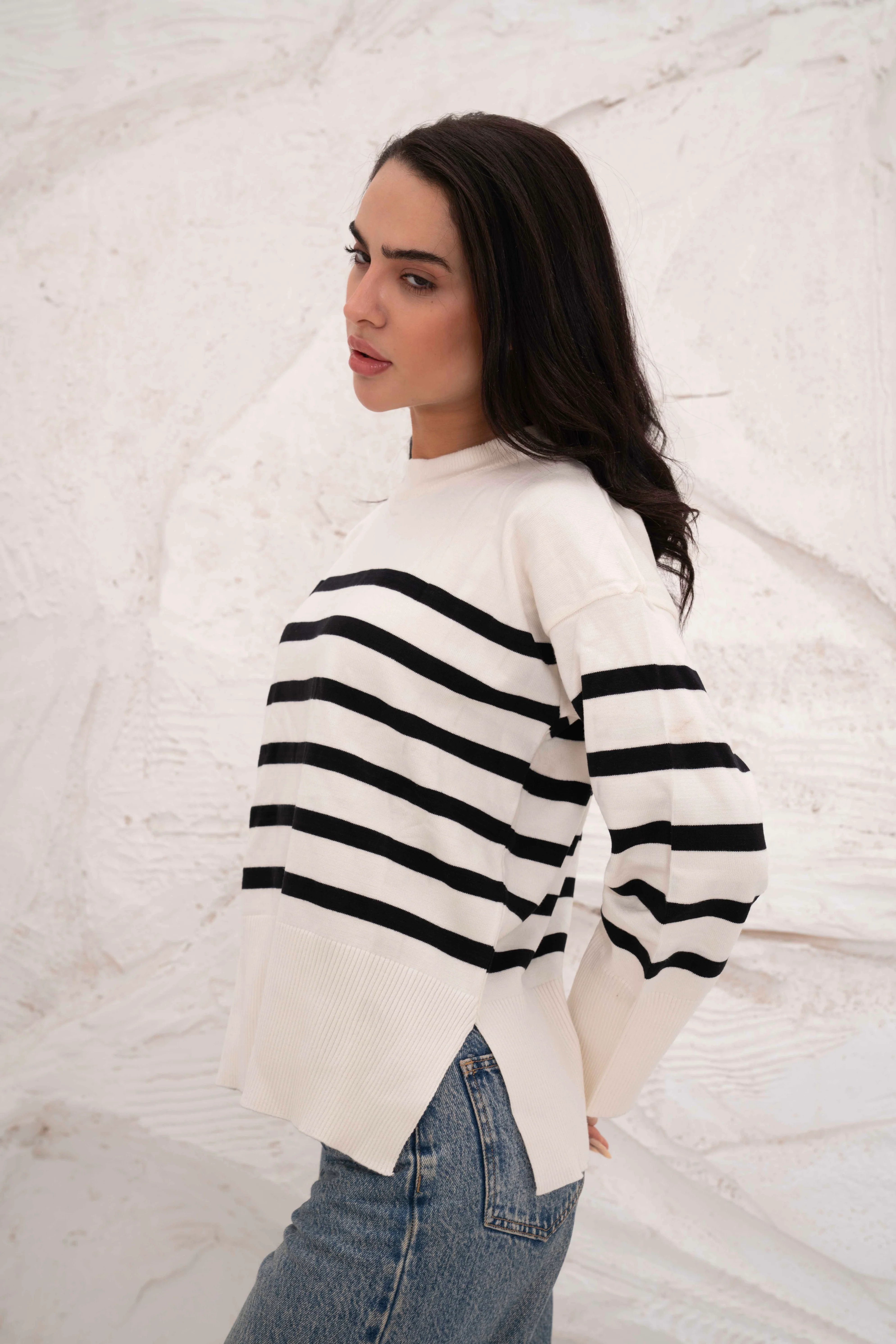Casual Striped Wool Pulllover - Image 8