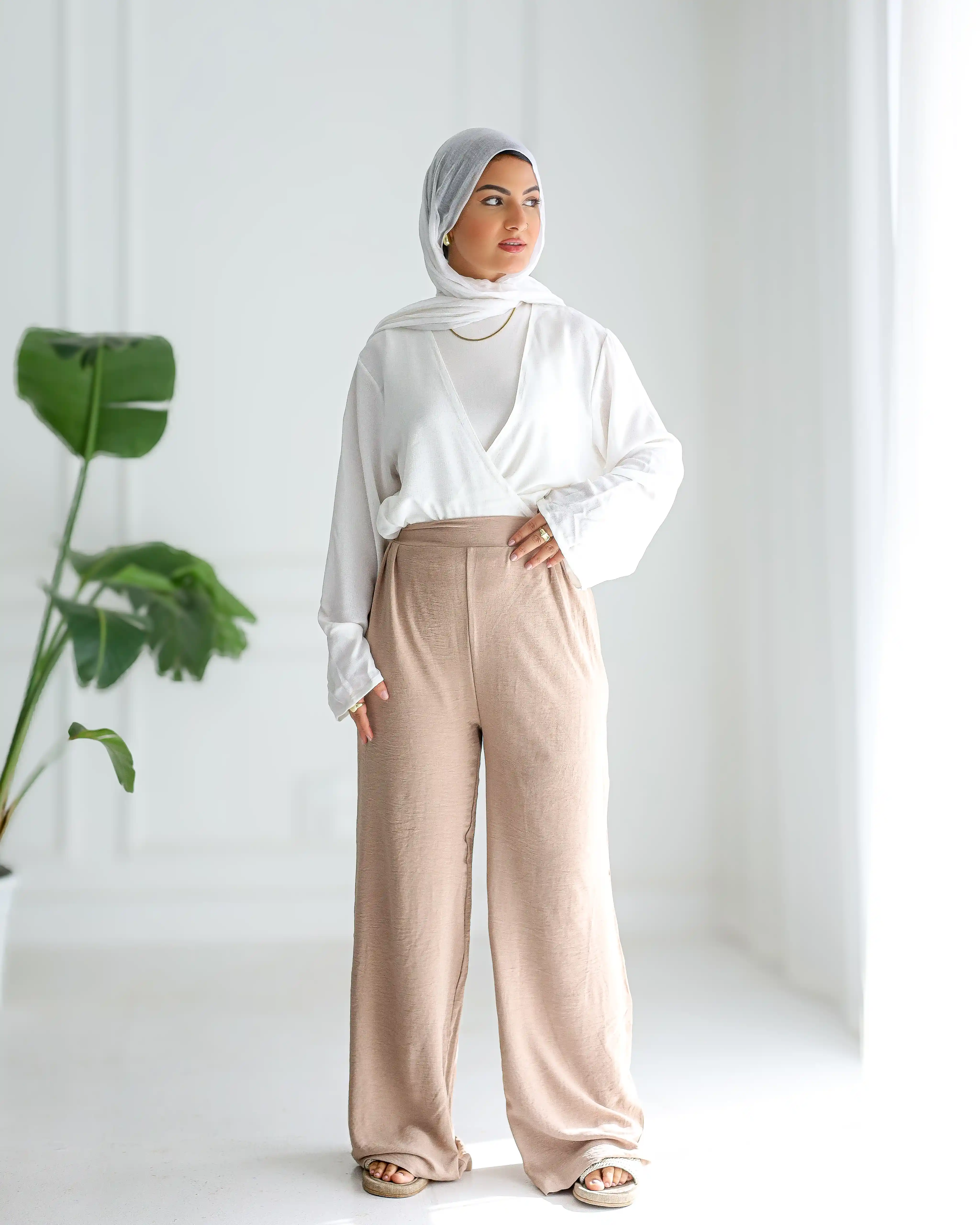 Gumus Crepe Wide-Leg Pants - Image 9