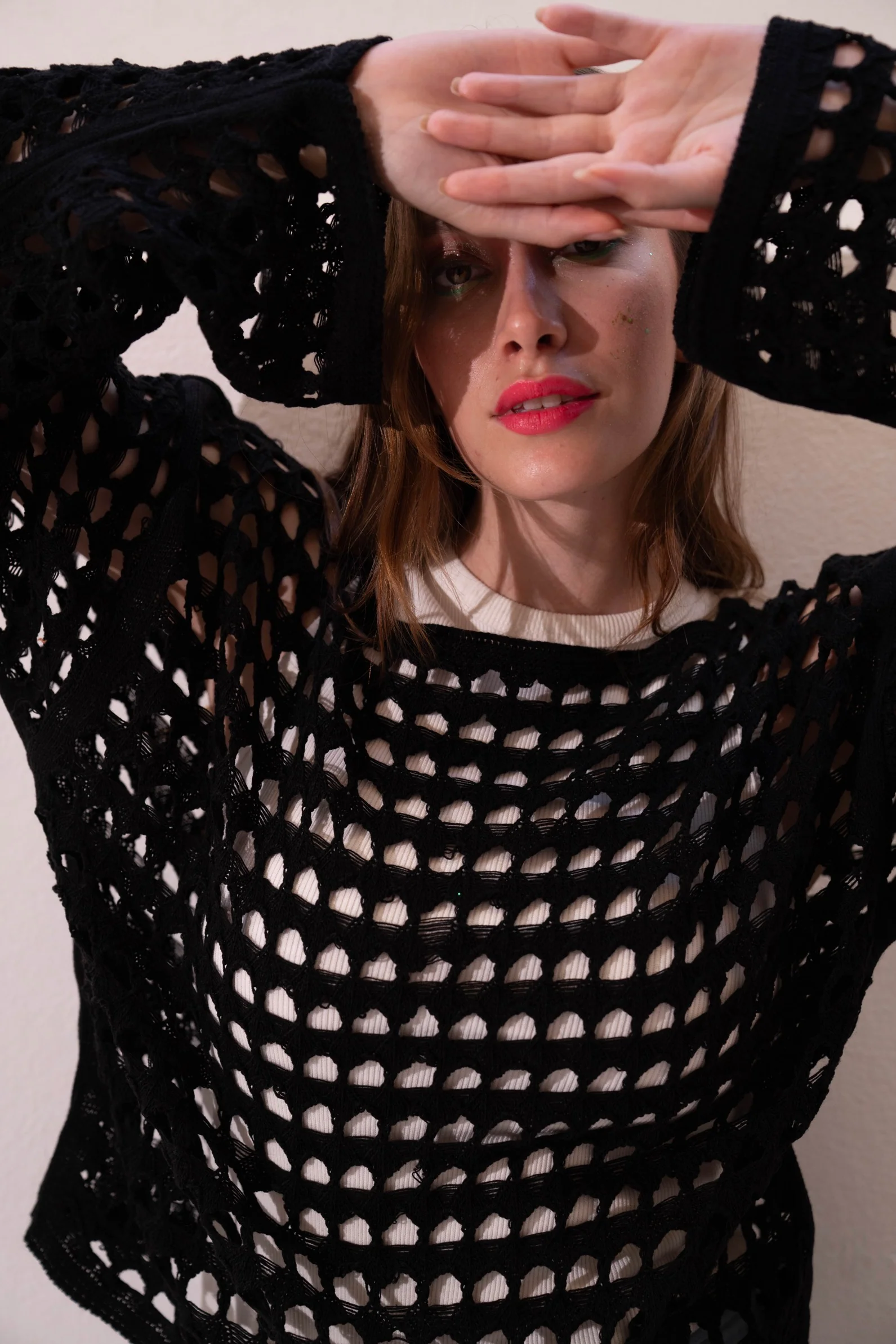Gumus Black Mesh Blouse - Image 9