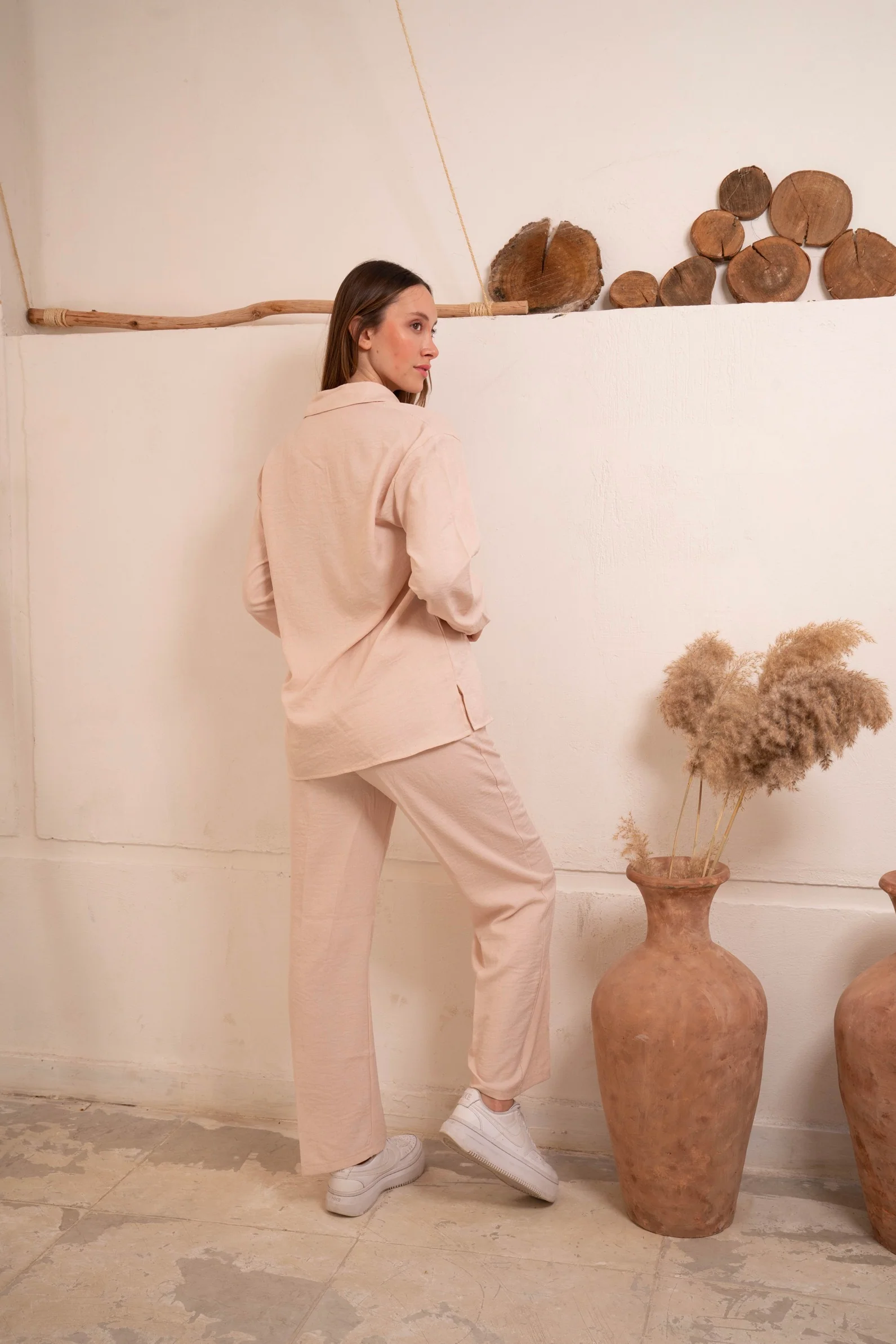 Gumus Linen Beige Suit - Image 6