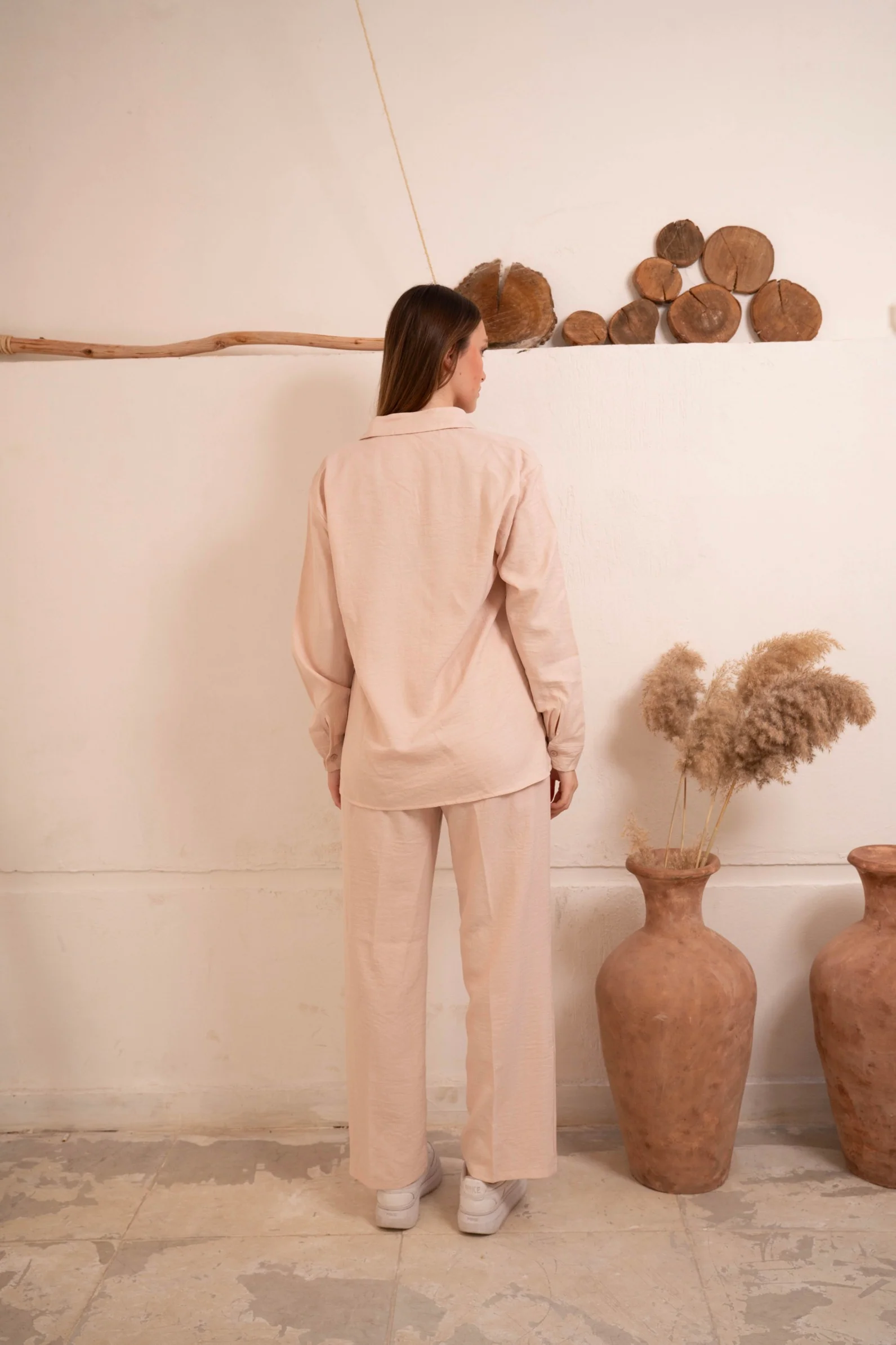 Gumus Linen Beige Suit - Image 9