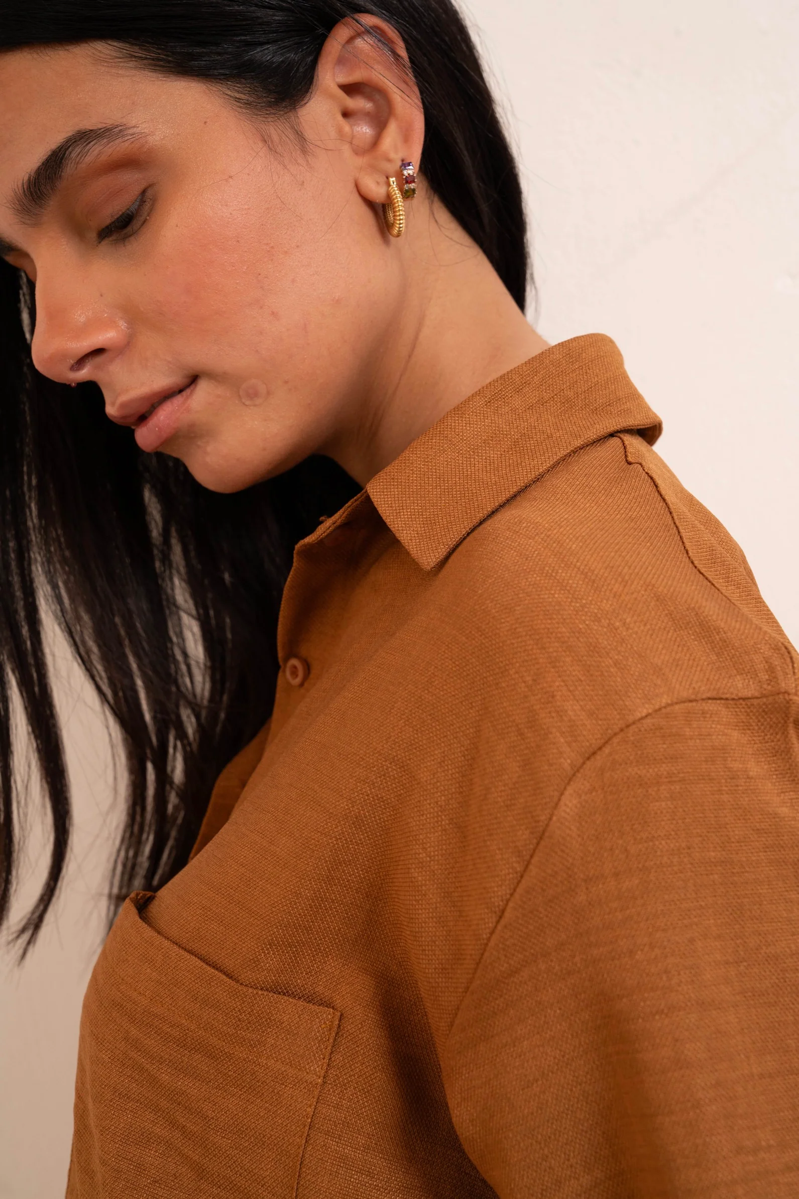 Gumus Linen Caramel Suit - Image 15