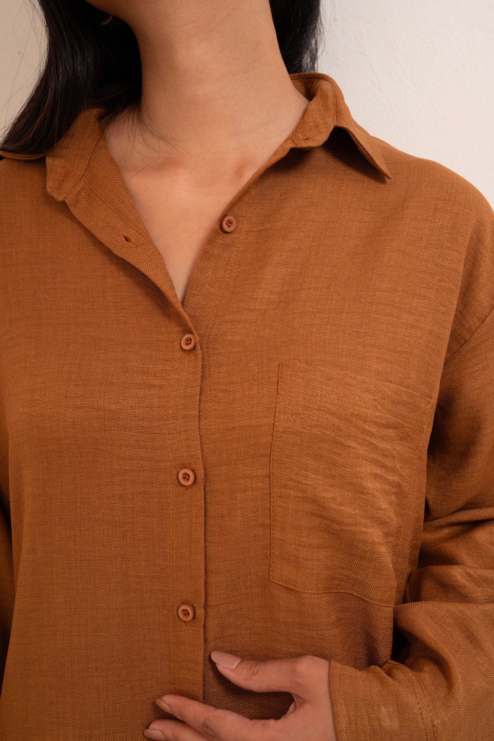 Gumus Linen Caramel Suit - Image 20