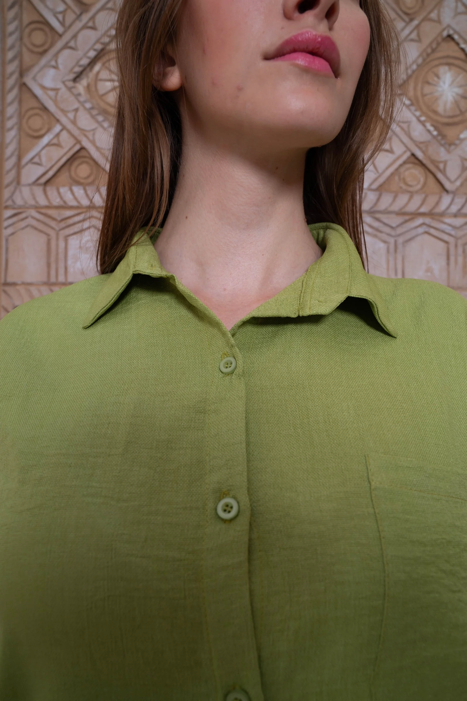 Gumus Linen Green Suit - Image 17