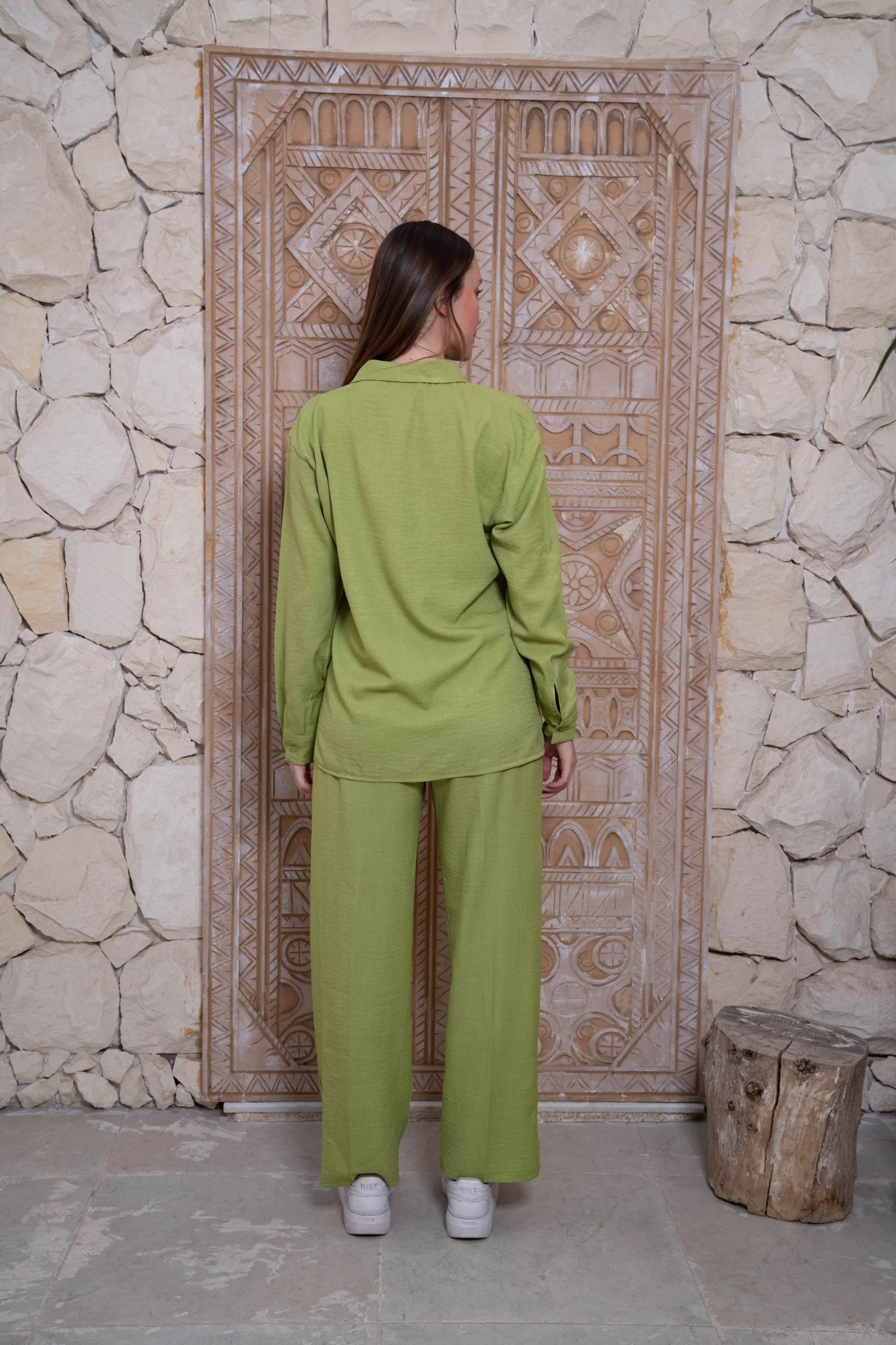Gumus Linen Green Suit - Image 7