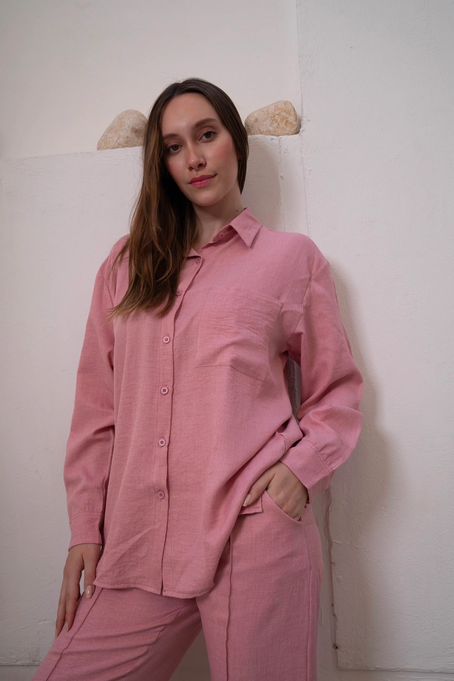 Gumus Linen Pinky Suit - Image 10