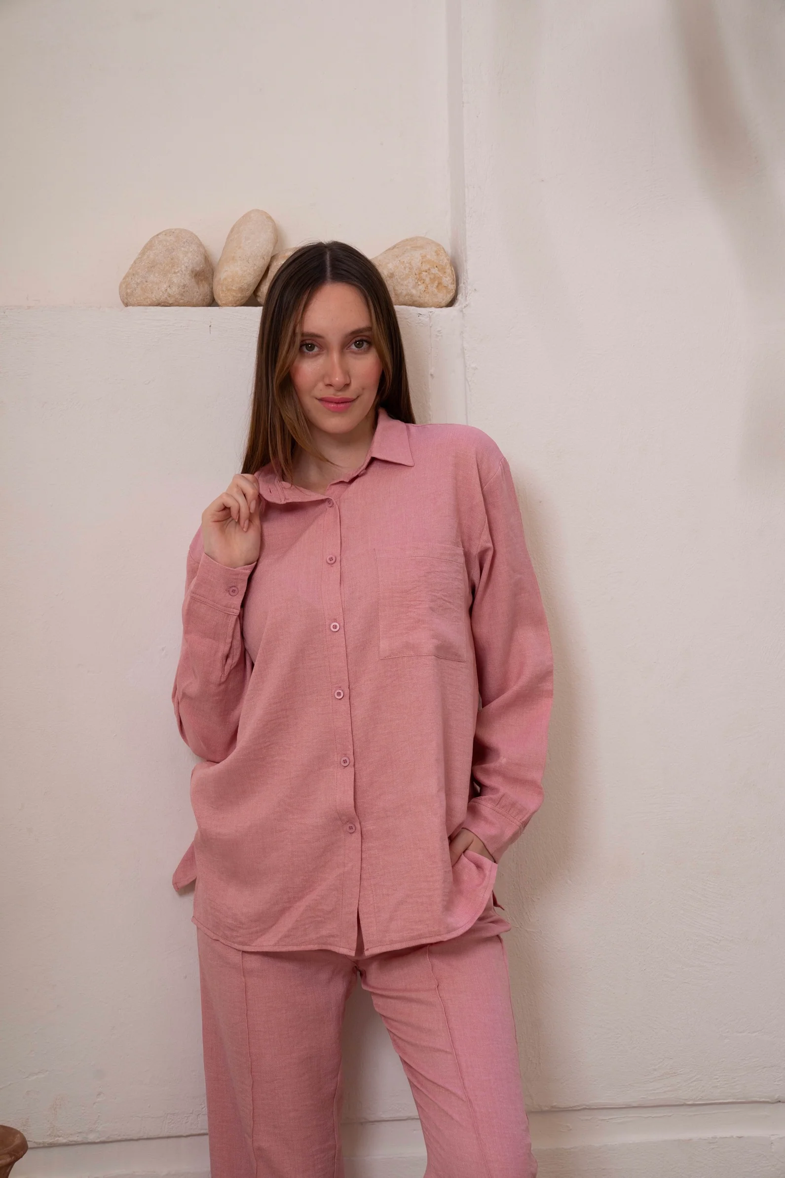 Gumus Linen Pinky Suit - Image 5
