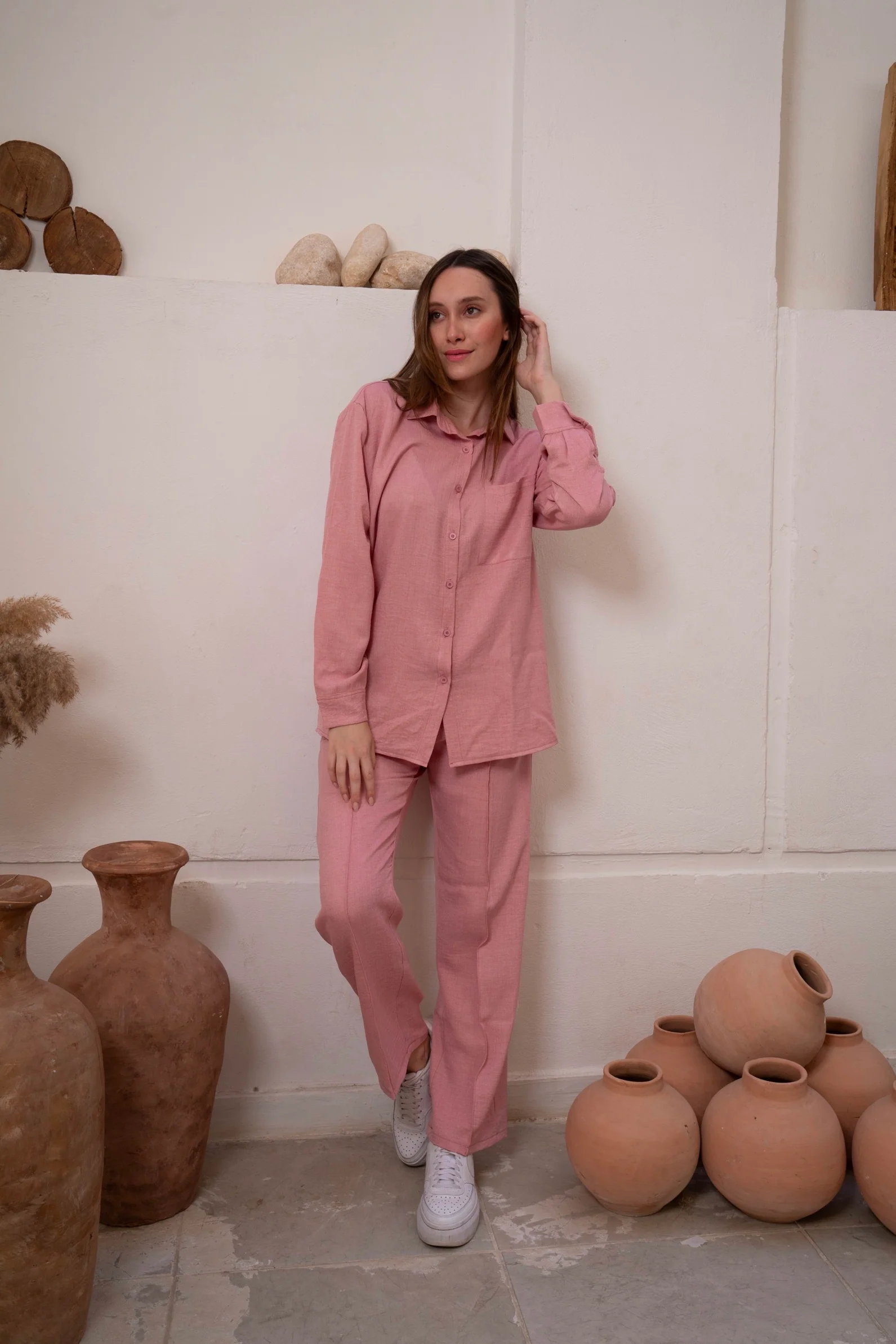 Gumus Linen Pinky Suit - Image 7