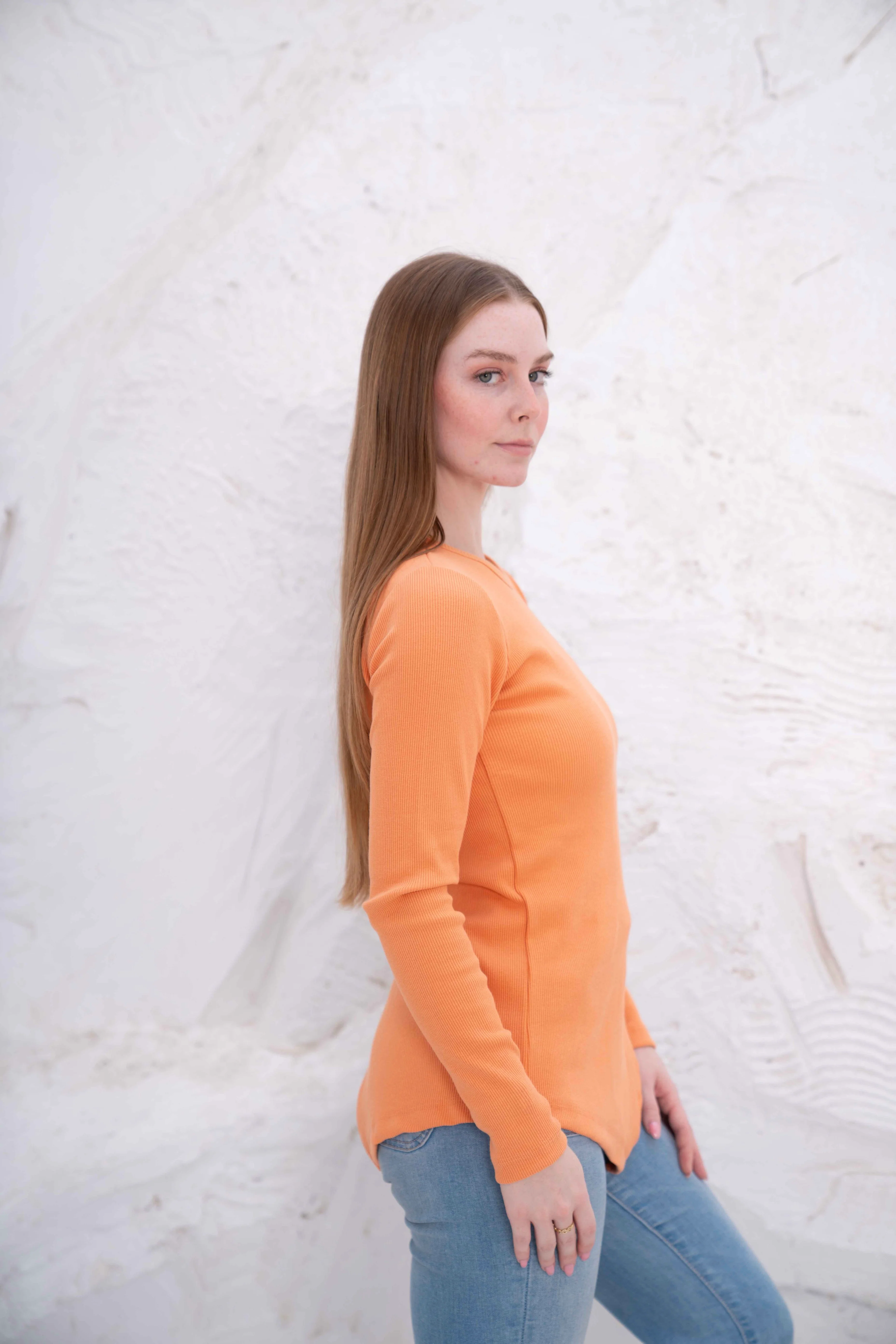 Gumus LongSleeve V Cut Pure Cotton Top - Image 11