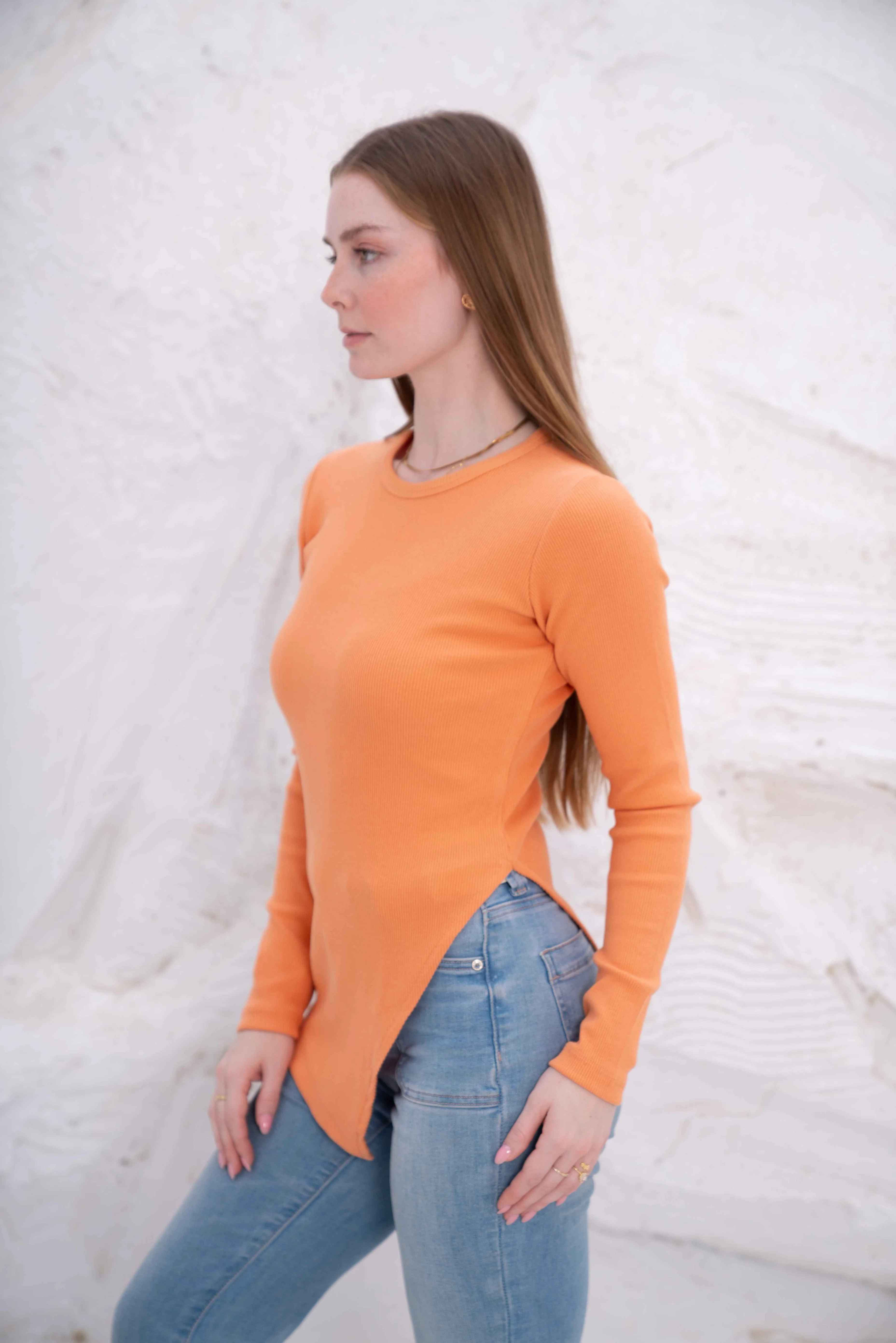 Gumus LongSleeve V Cut Pure Cotton Top - Image 13