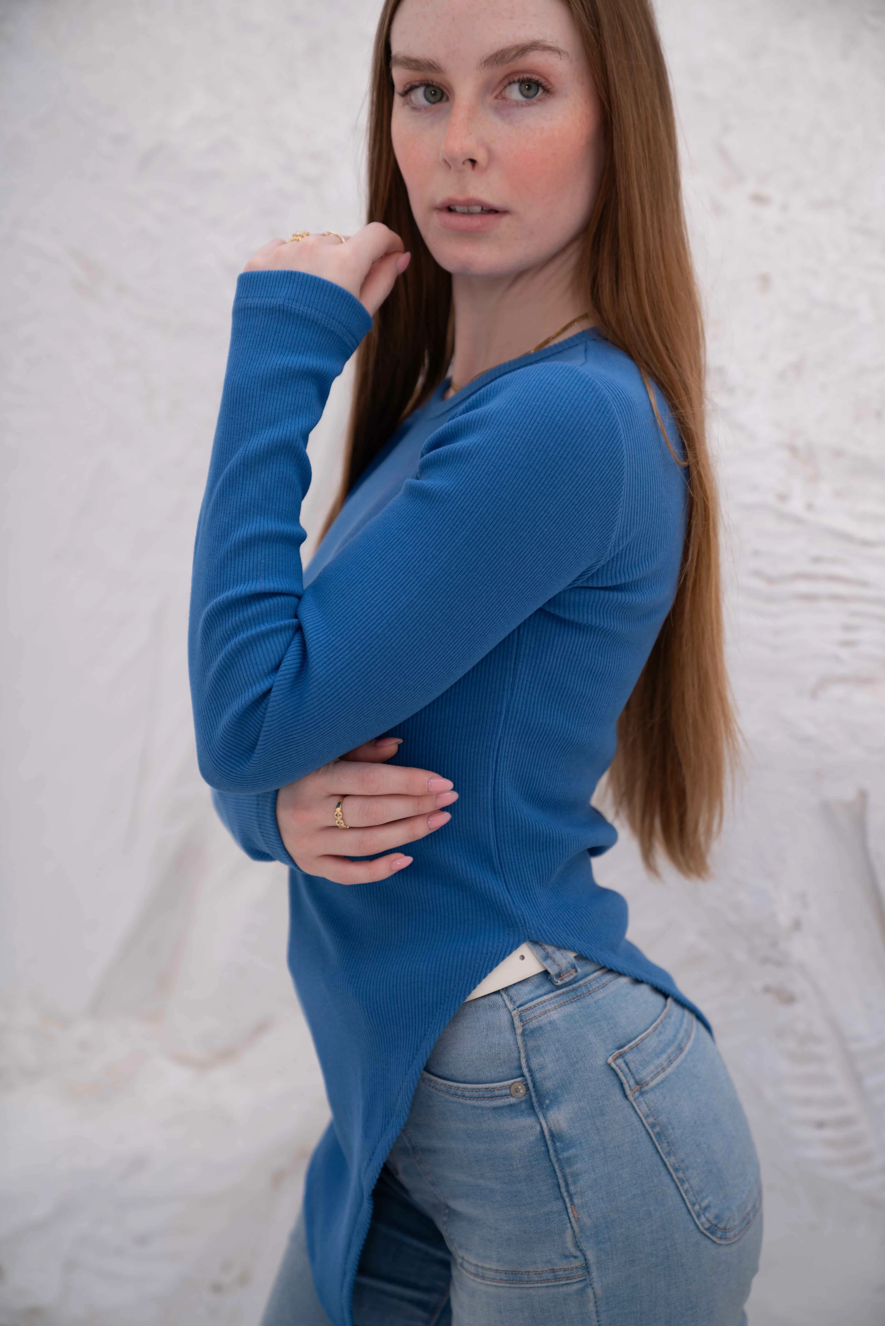 Gumus LongSleeve V Cut Pure Cotton Top - Image 21