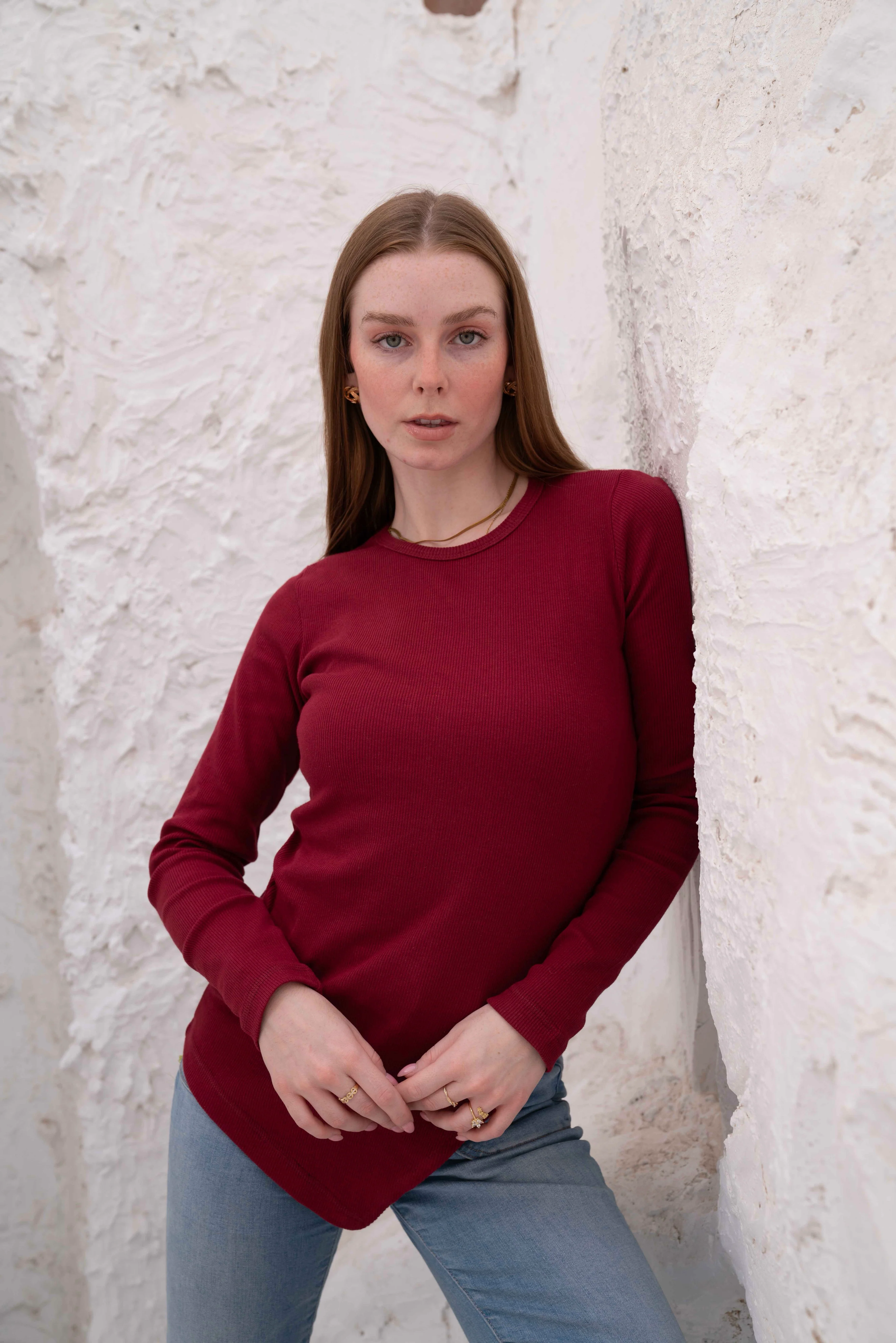 Gumus LongSleeve V Cut Pure Cotton Top - Image 31