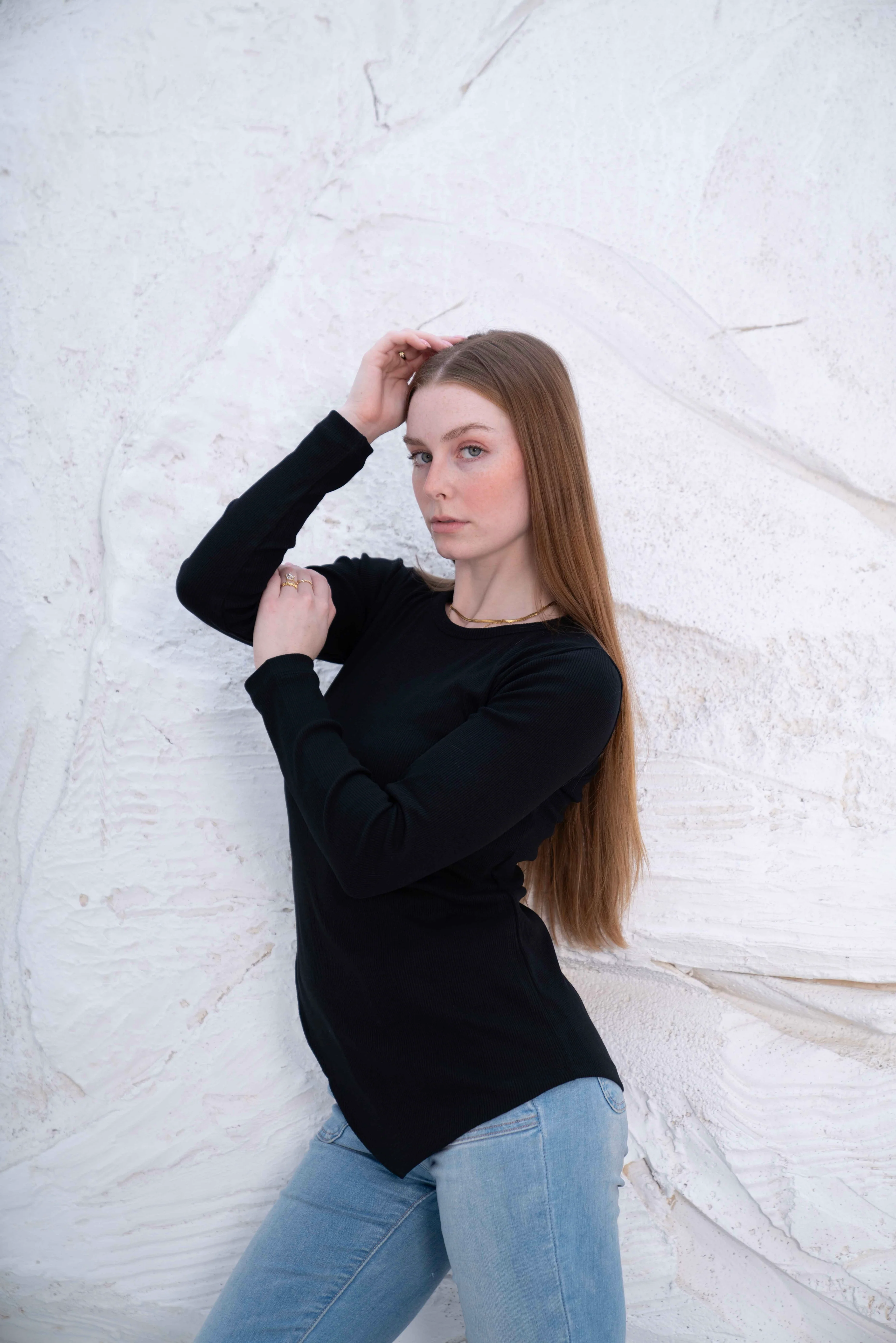 Gumus LongSleeve V Cut Pure Cotton Top - Image 33