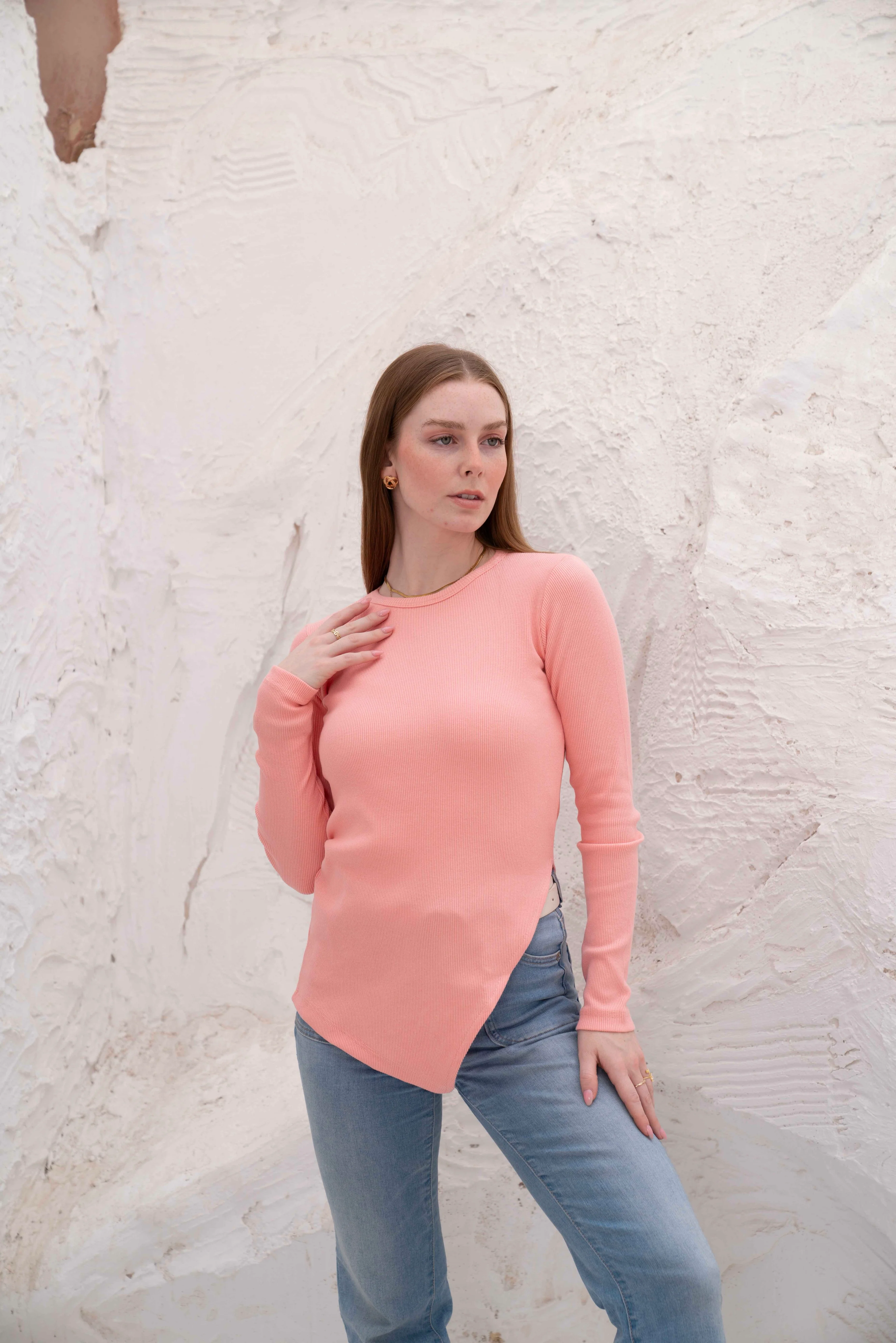 Gumus LongSleeve V Cut Pure Cotton Top - Image 35