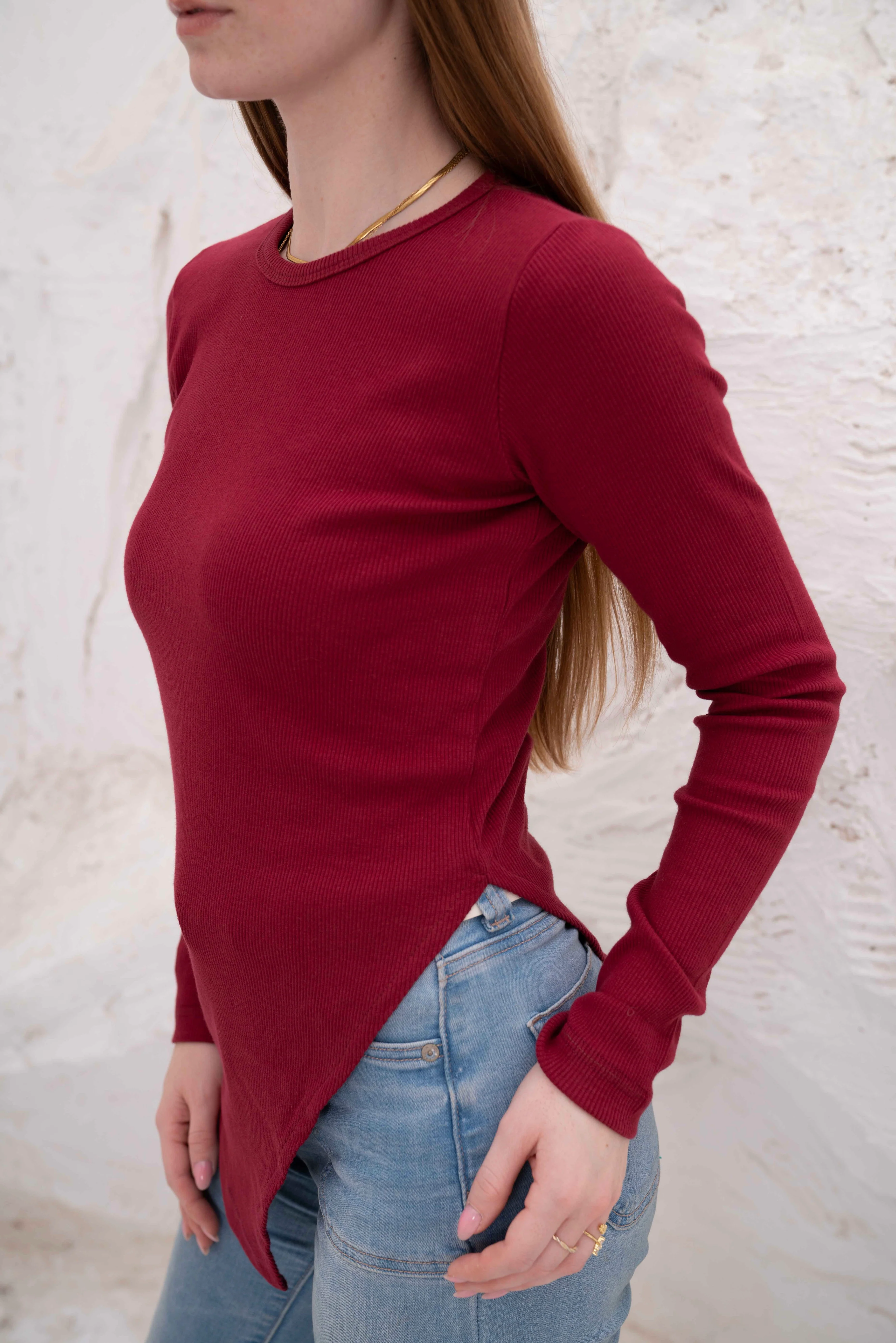 Gumus LongSleeve V Cut Pure Cotton Top - Image 38