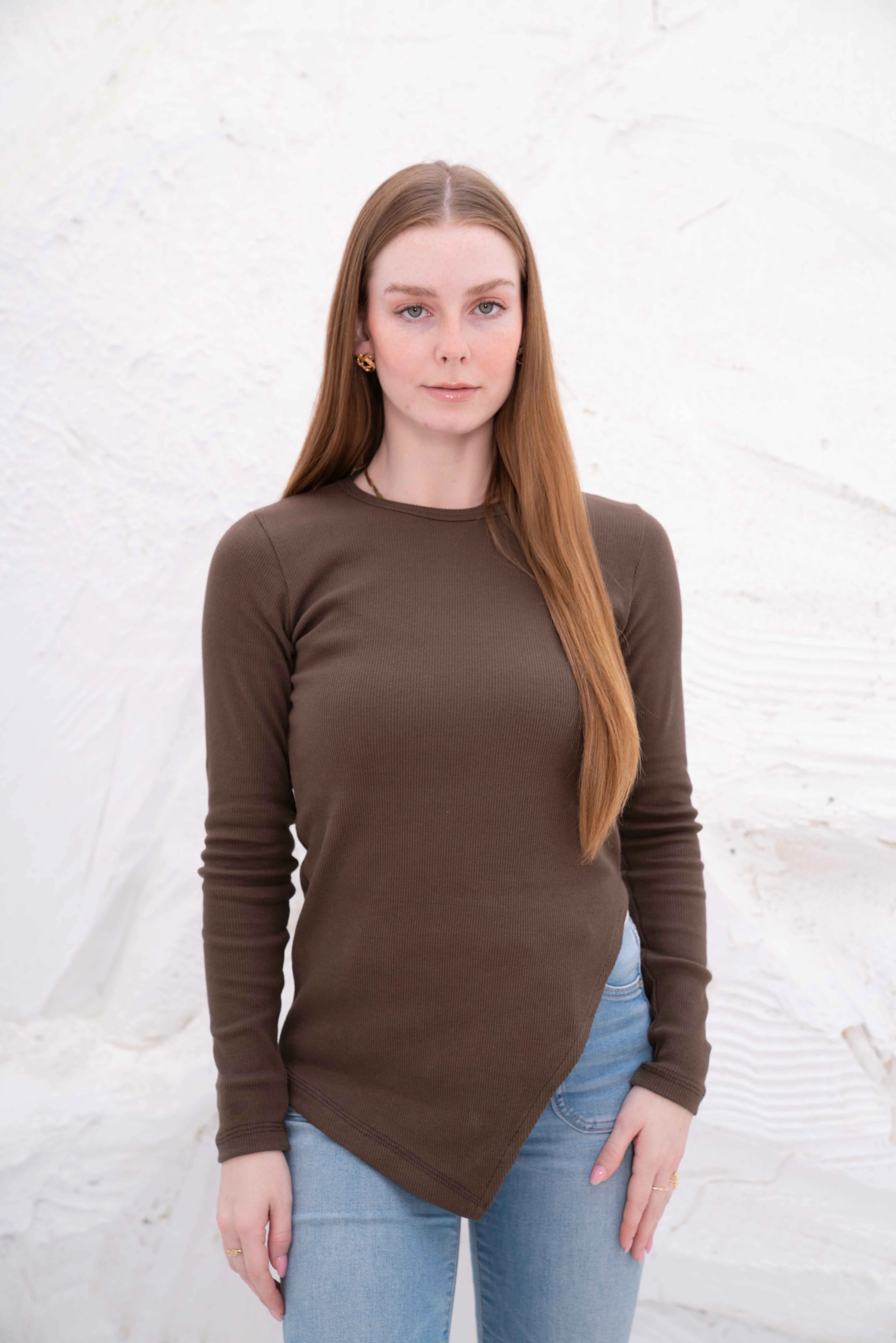 Gumus LongSleeve V Cut Pure Cotton Top - Image 44