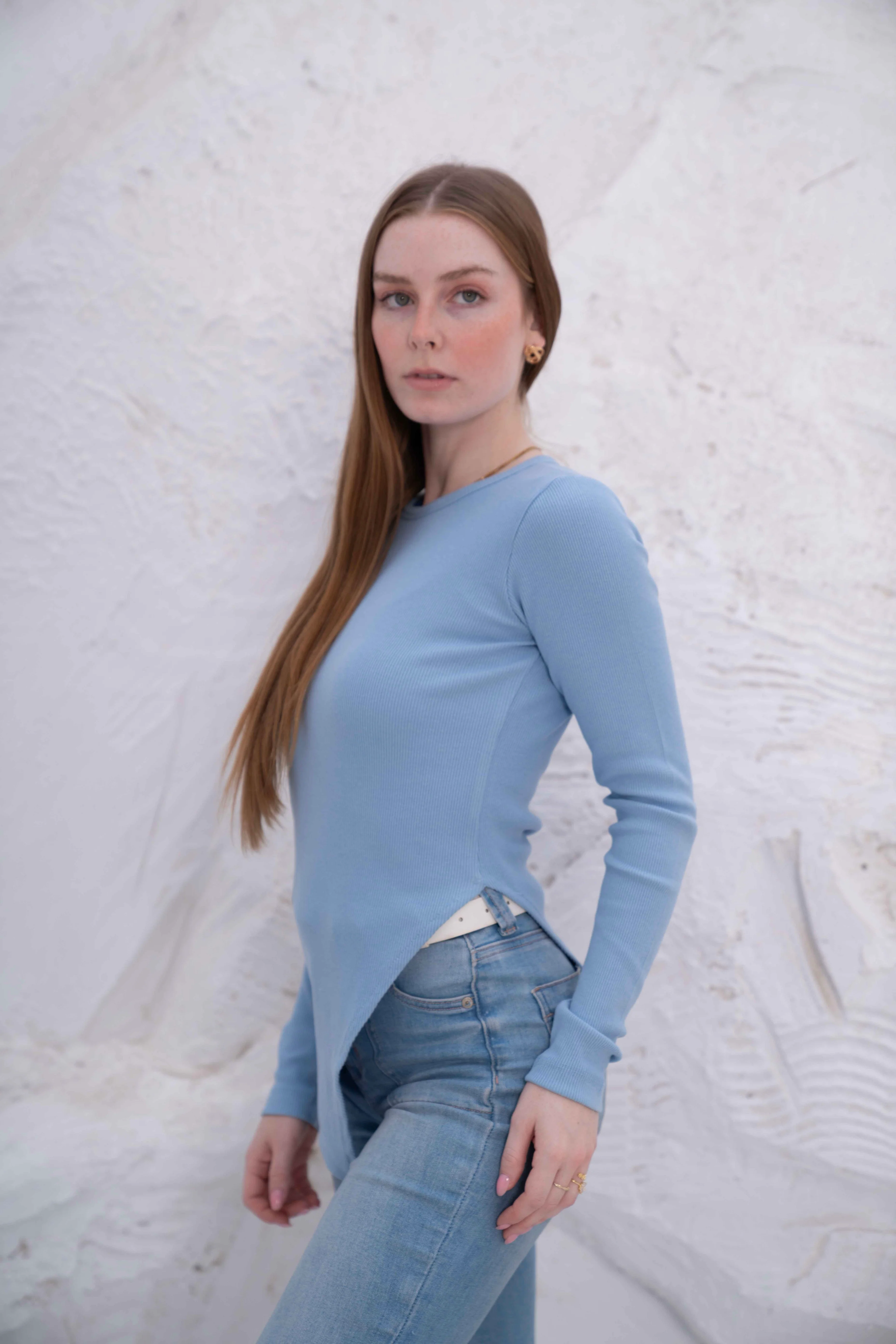 Gumus LongSleeve V Cut Pure Cotton Top - Image 9