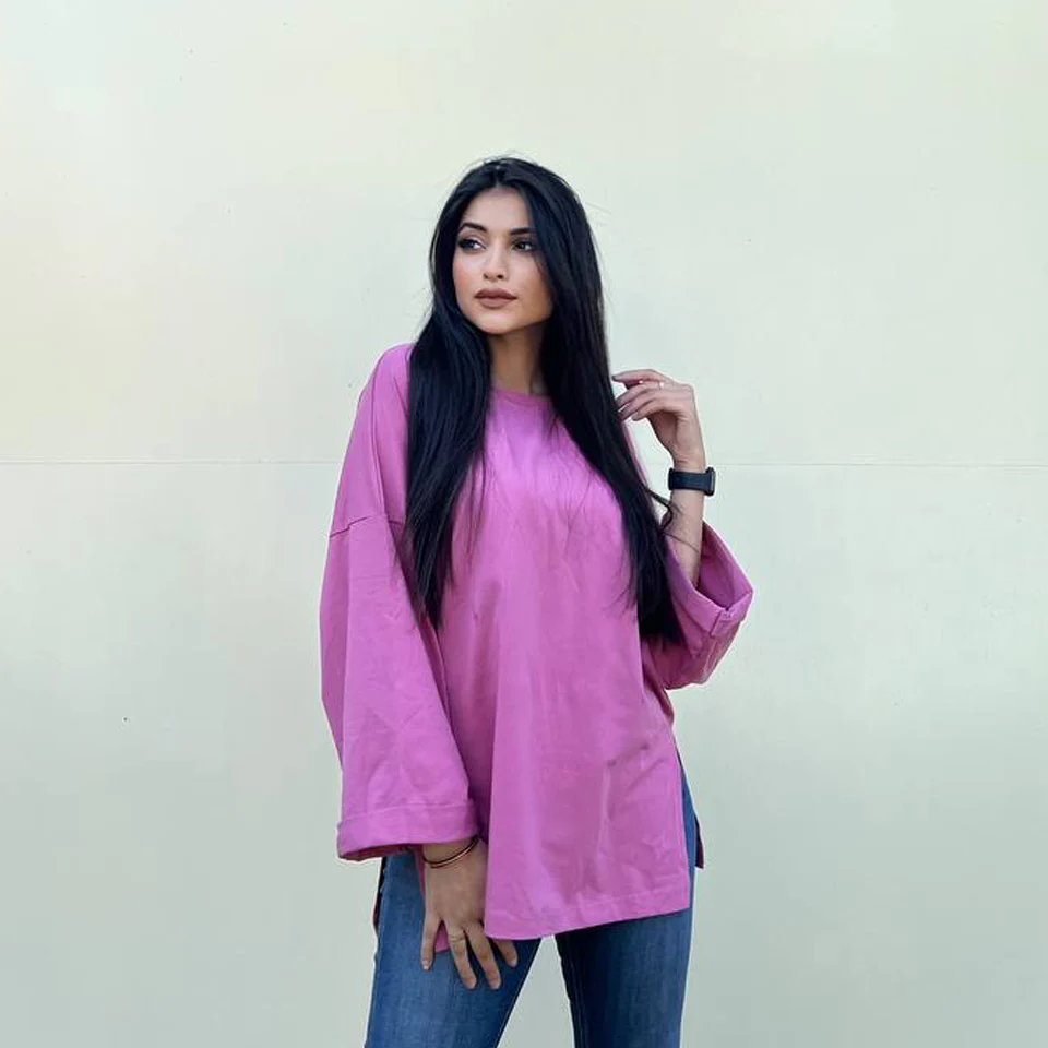 Gumus Oversized Cotton Crewneck - Image 4