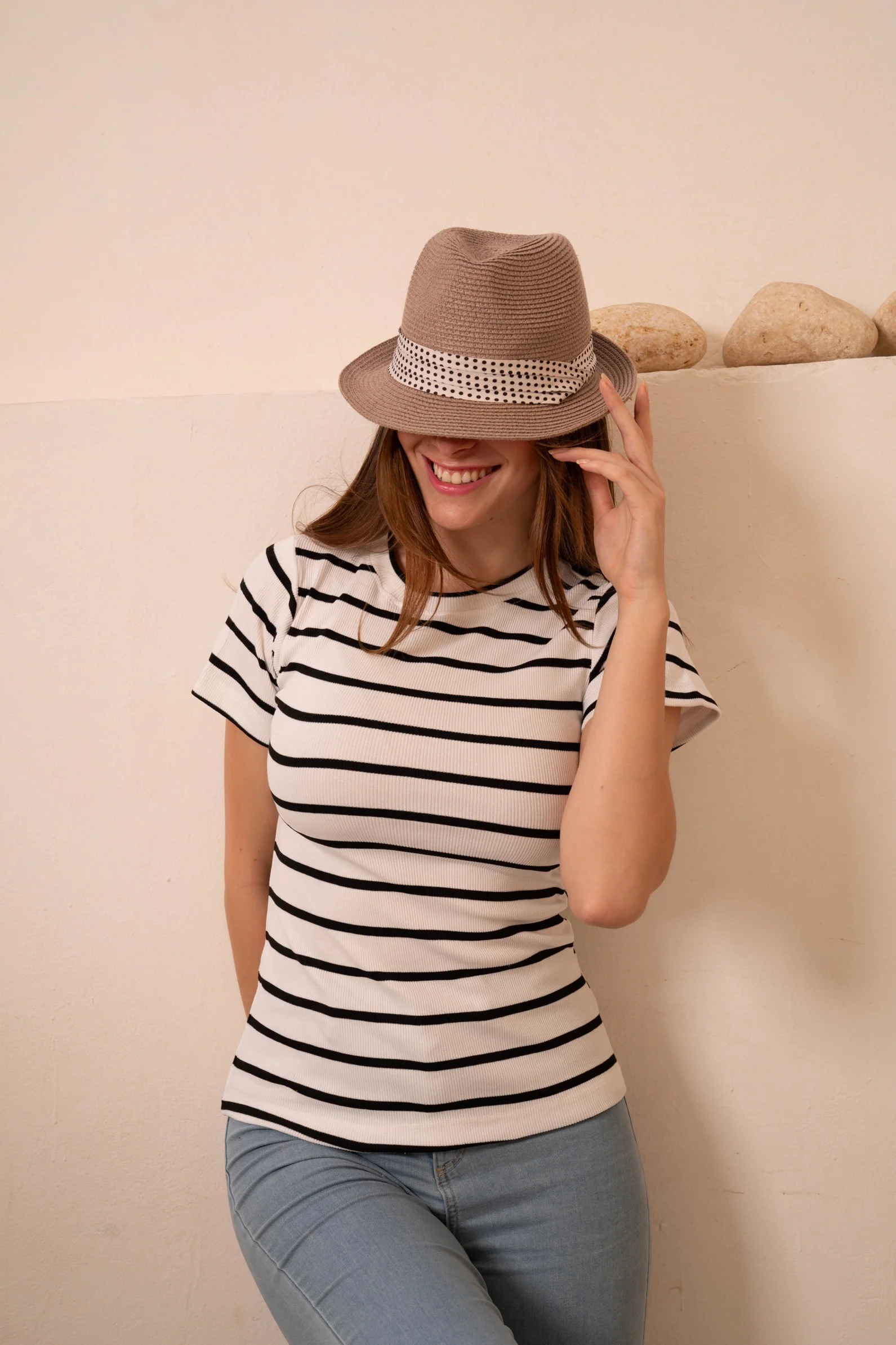 Gumus White Striped Short Sleeve Top - Image 4