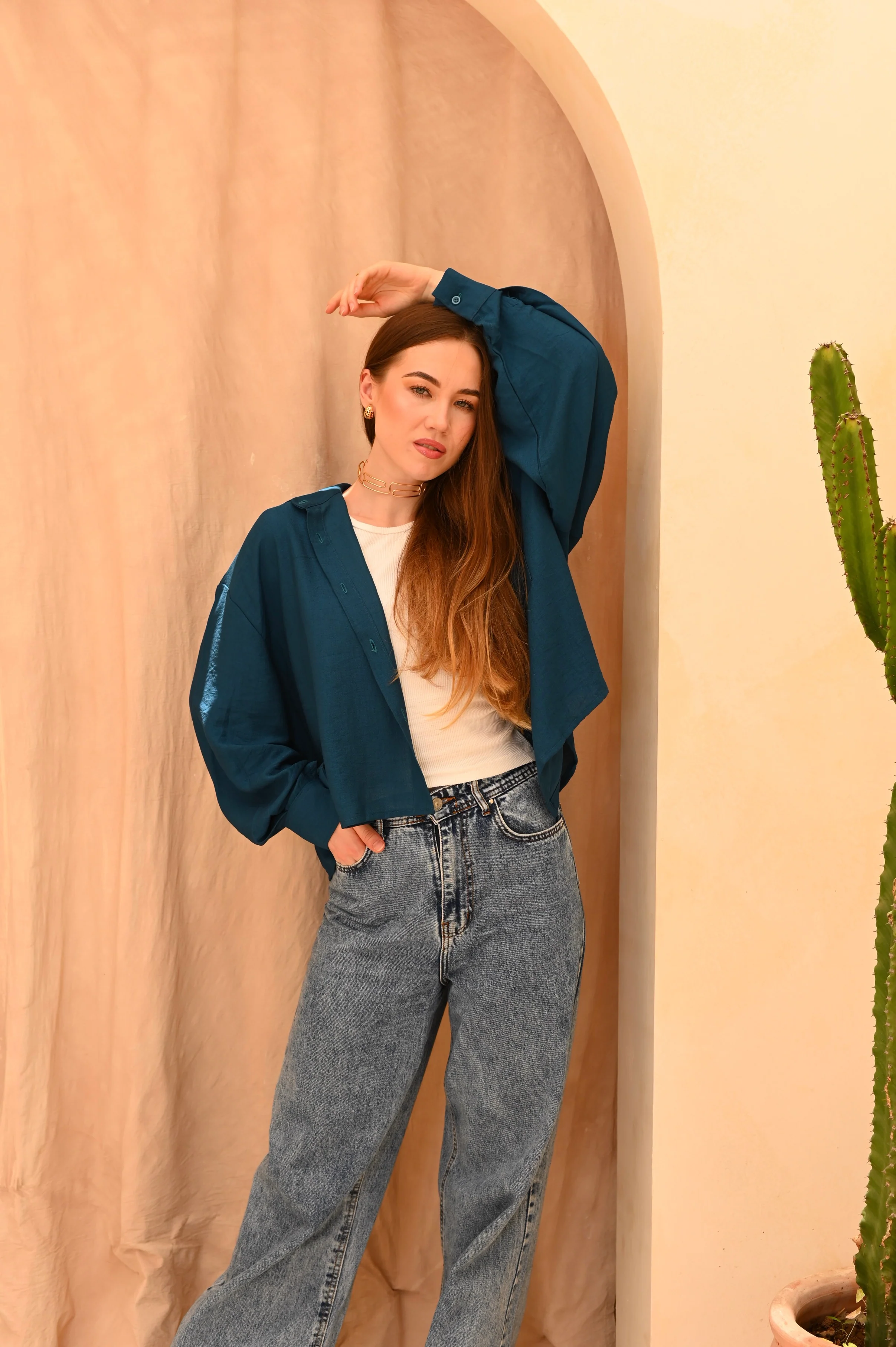 Gumus Short Basic Linen Shirt - Image 12
