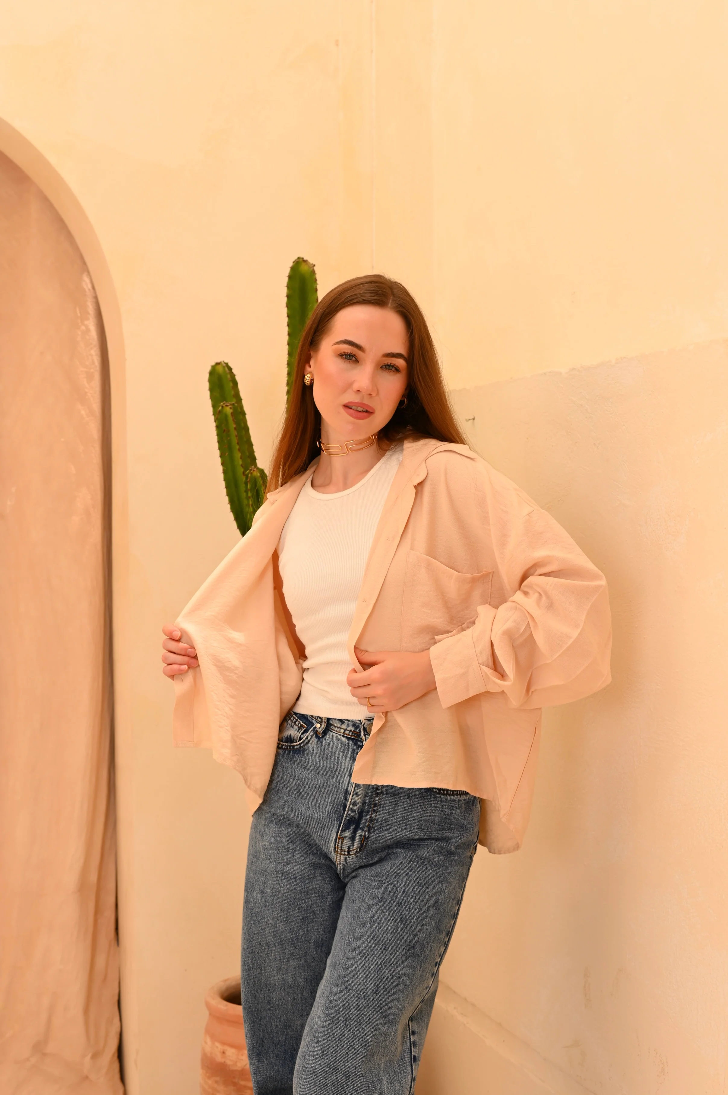 Gumus Short Basic Linen Shirt - Image 15