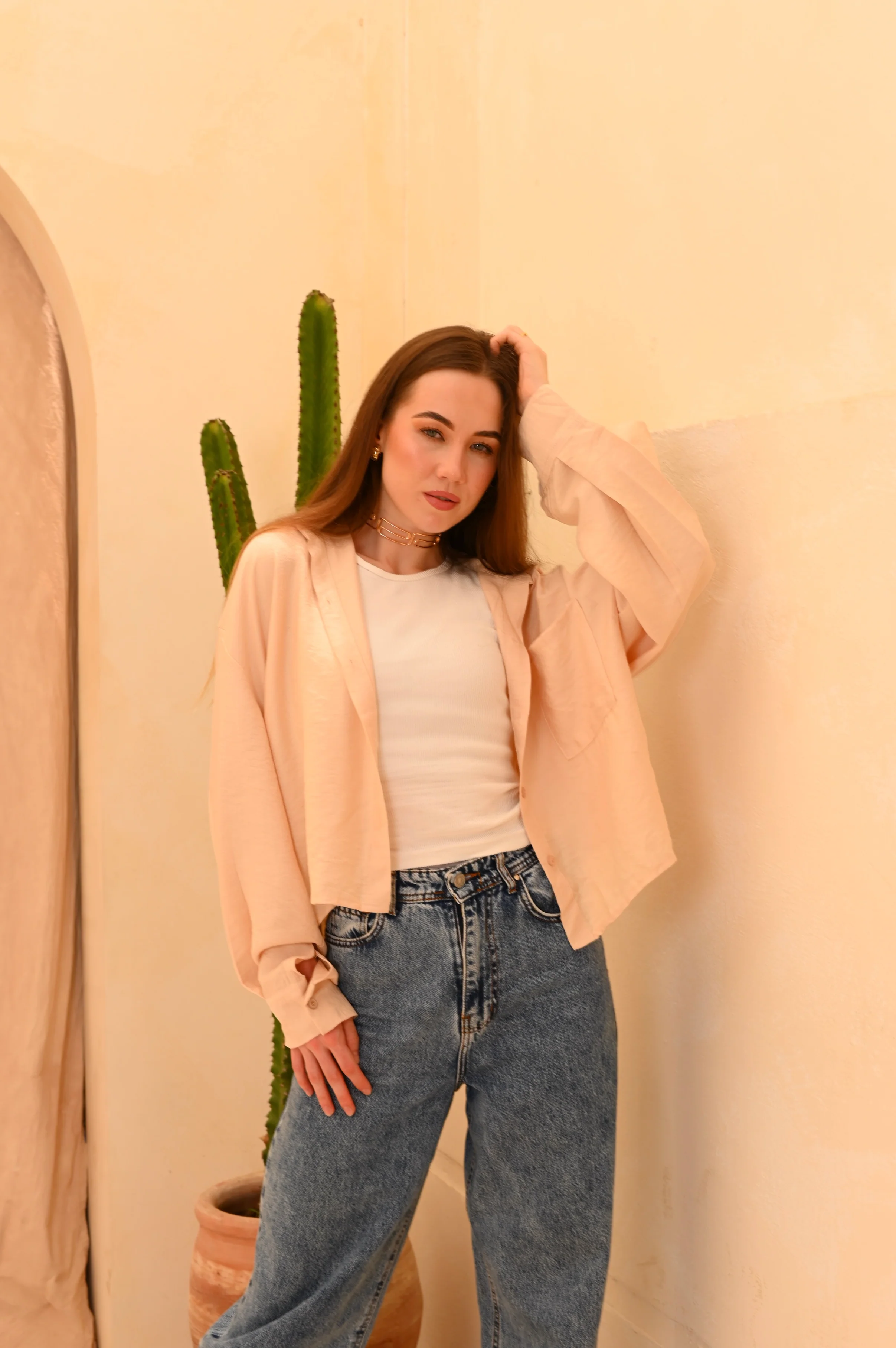 Gumus Short Basic Linen Shirt - Image 16