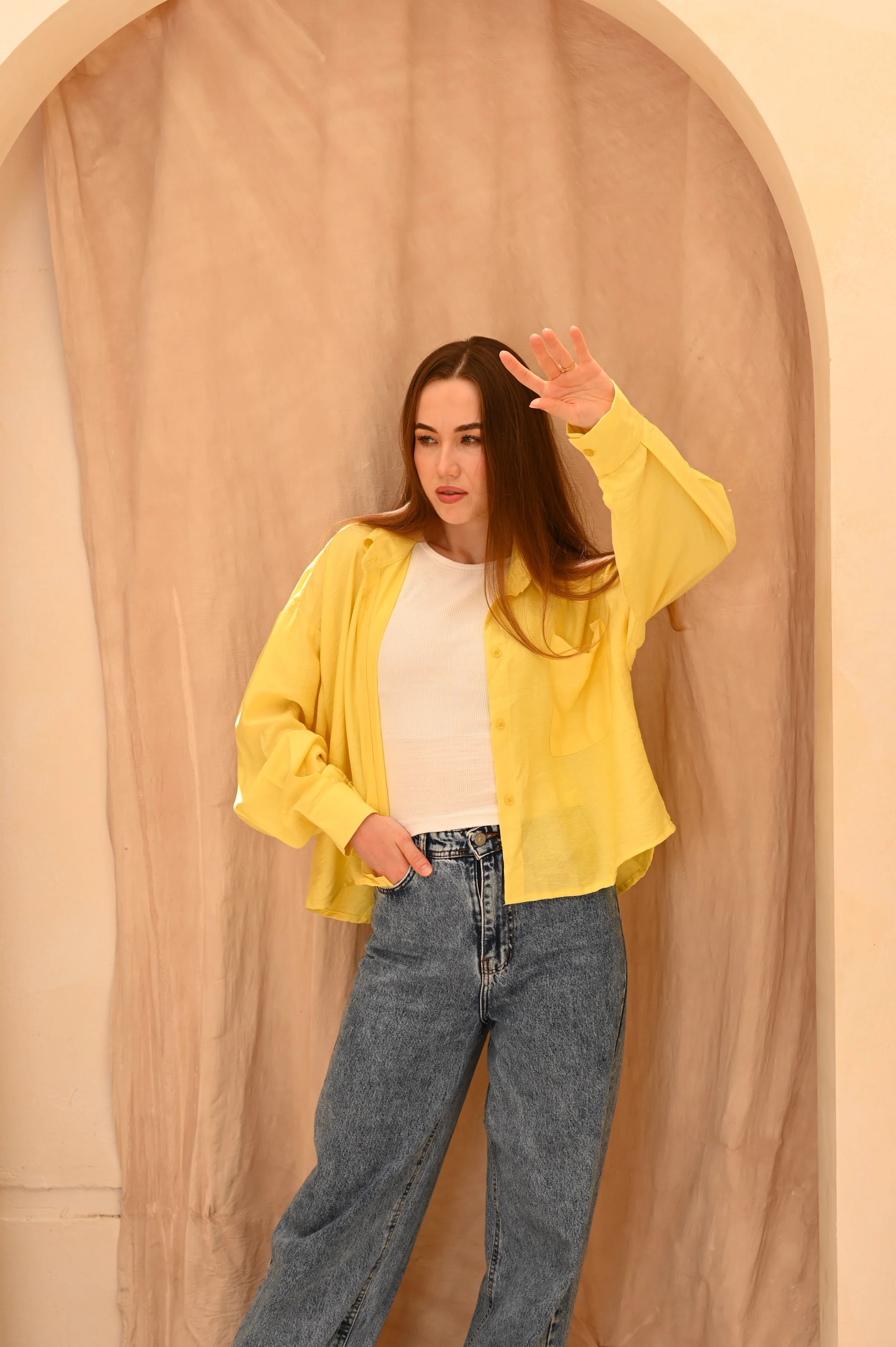 Gumus Short Basic Linen Shirt - Image 21