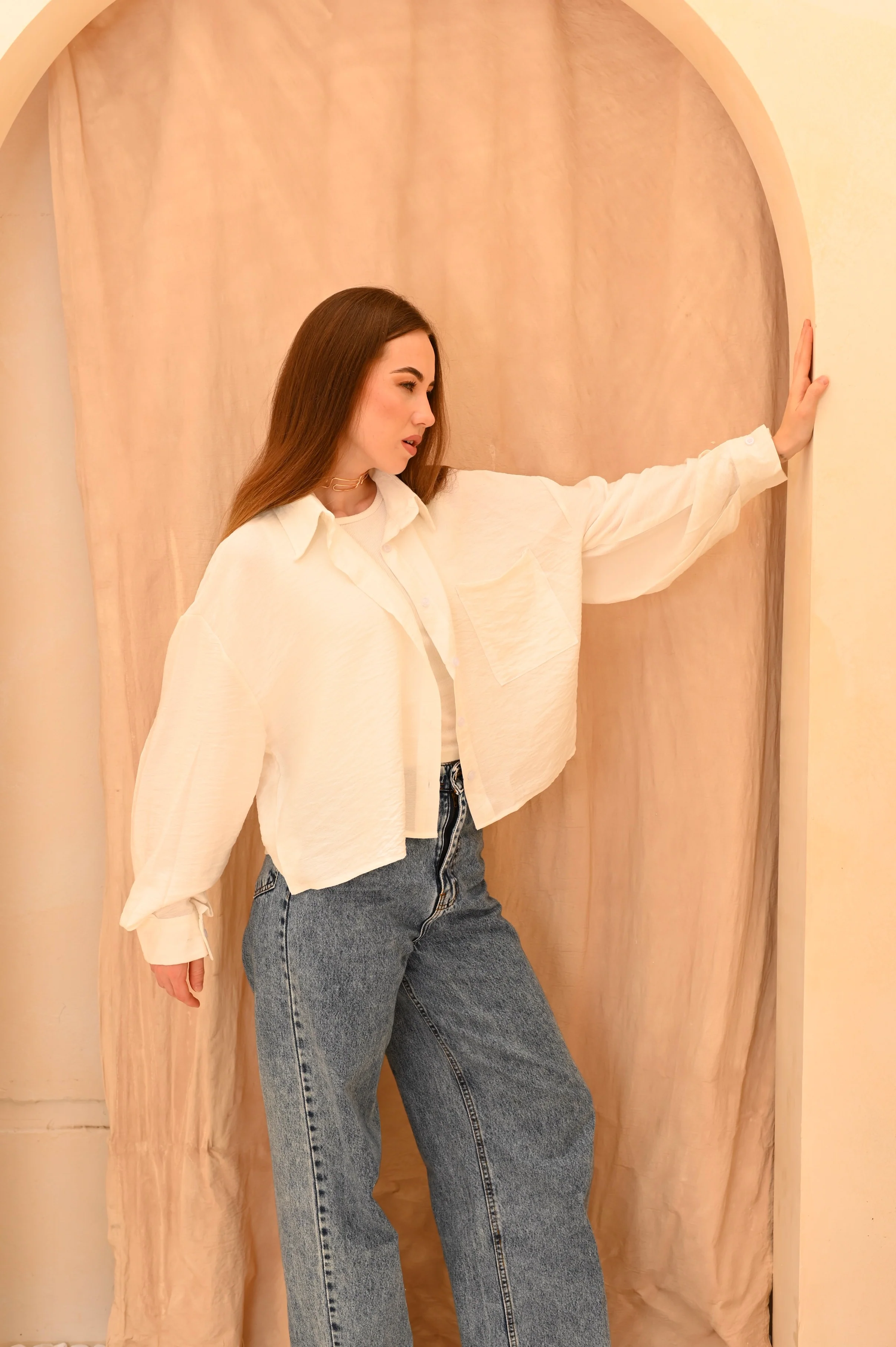 Gumus Short Basic Linen Shirt - Image 24