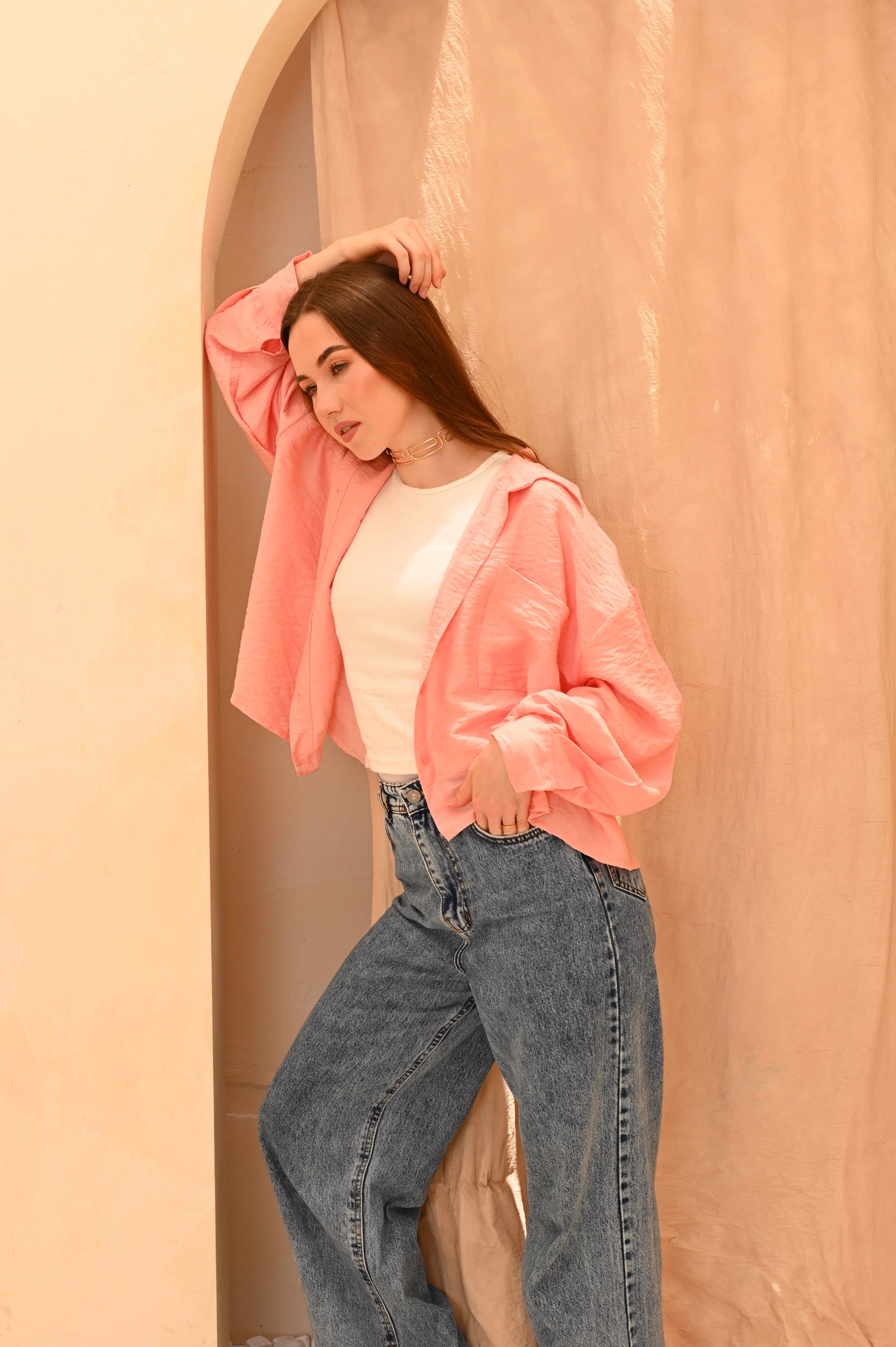 Gumus Short Basic Linen Shirt - Image 5