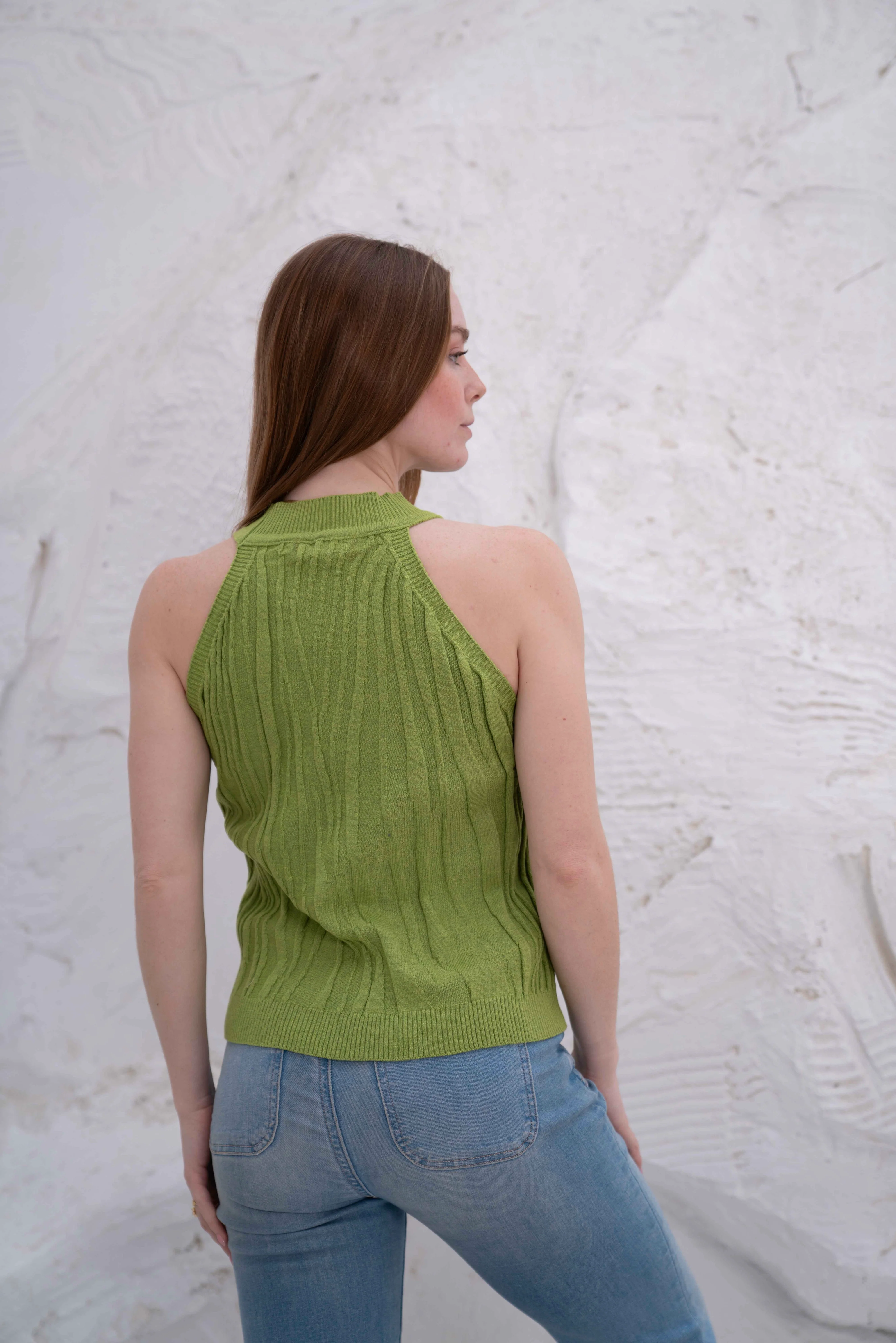 Gumus Sleeveless Ribbed Halter Top - Image 11
