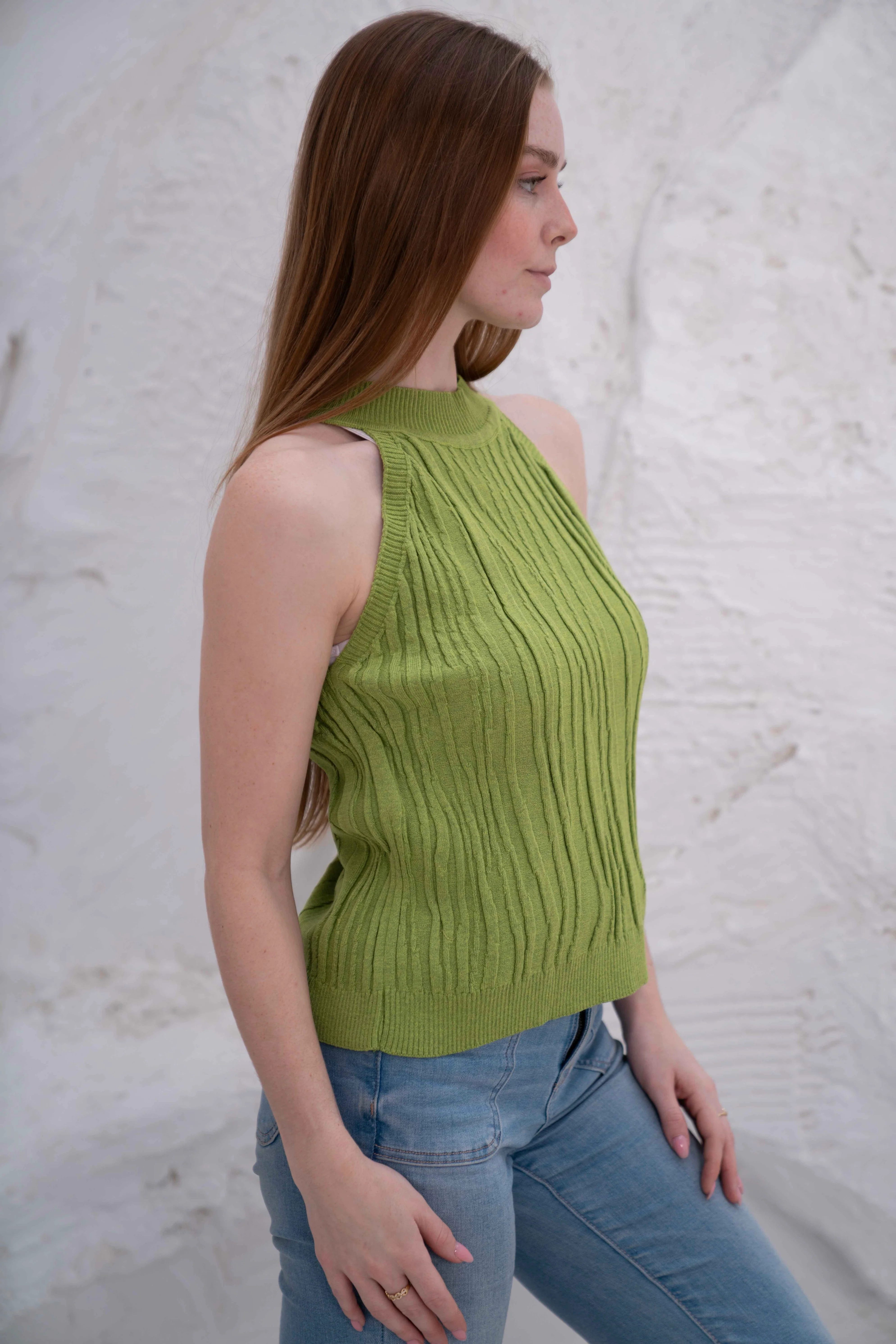 Gumus Sleeveless Ribbed Halter Top - Image 12