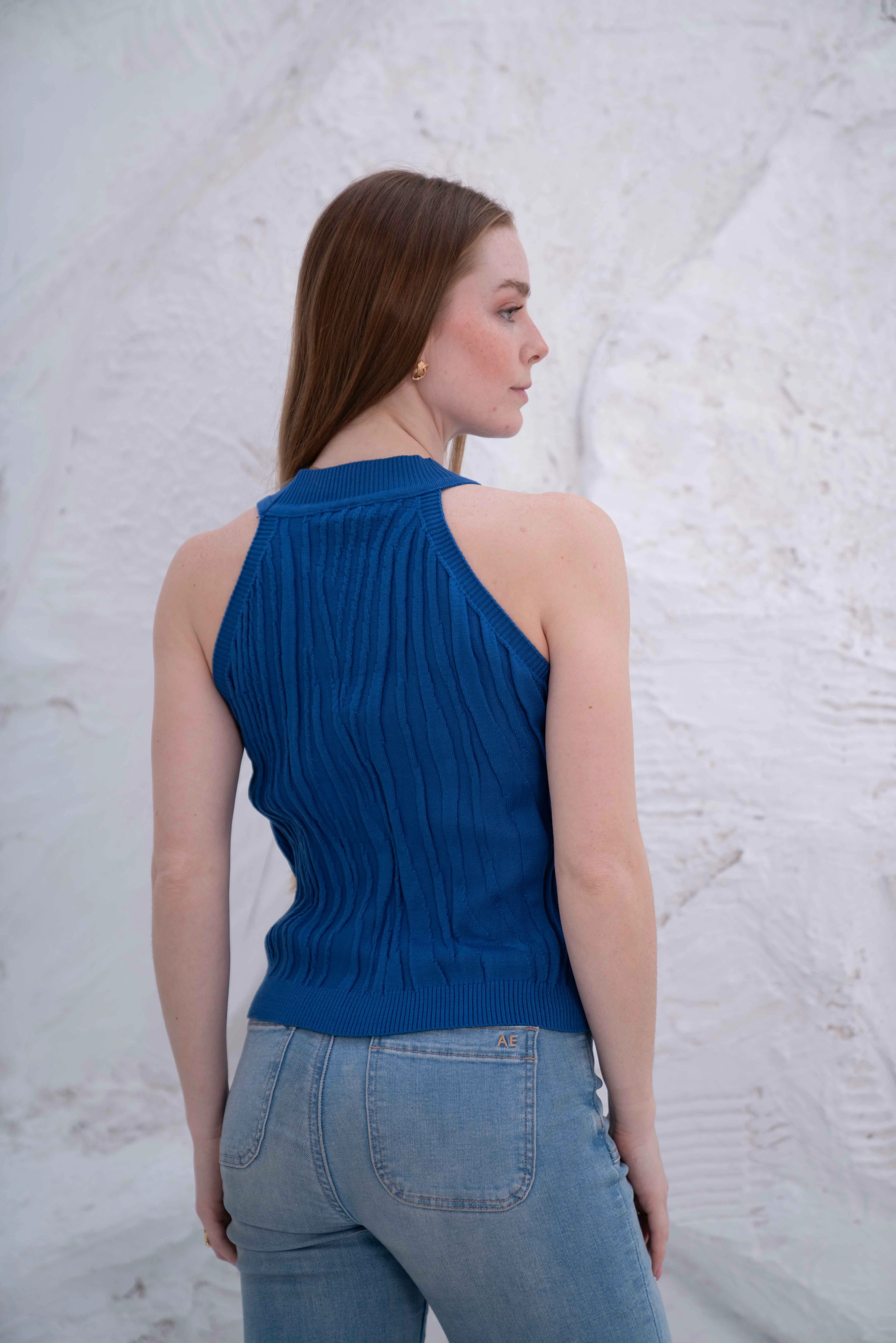 Gumus Sleeveless Ribbed Halter Top - Image 15
