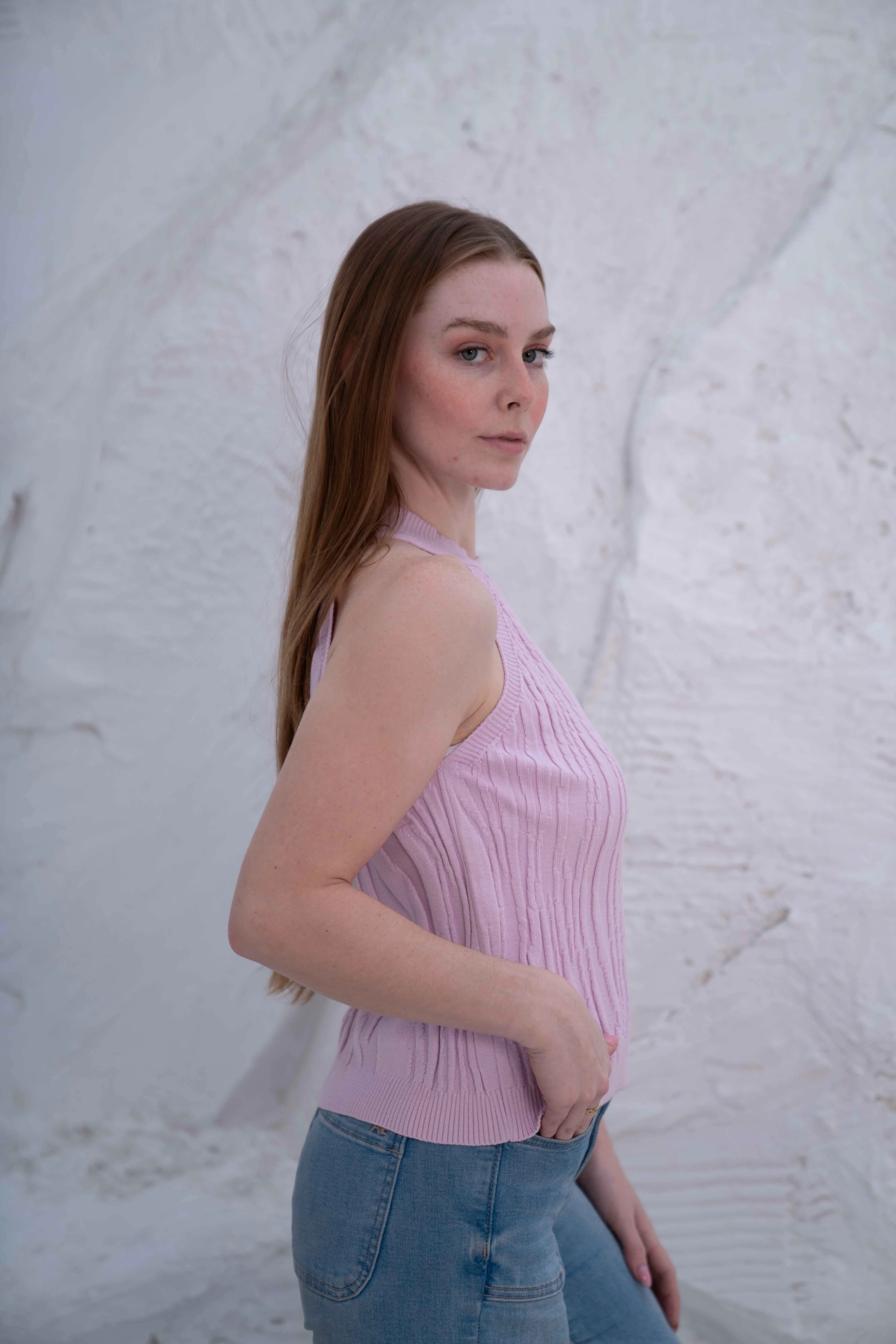 Gumus Sleeveless Ribbed Halter Top - Image 20