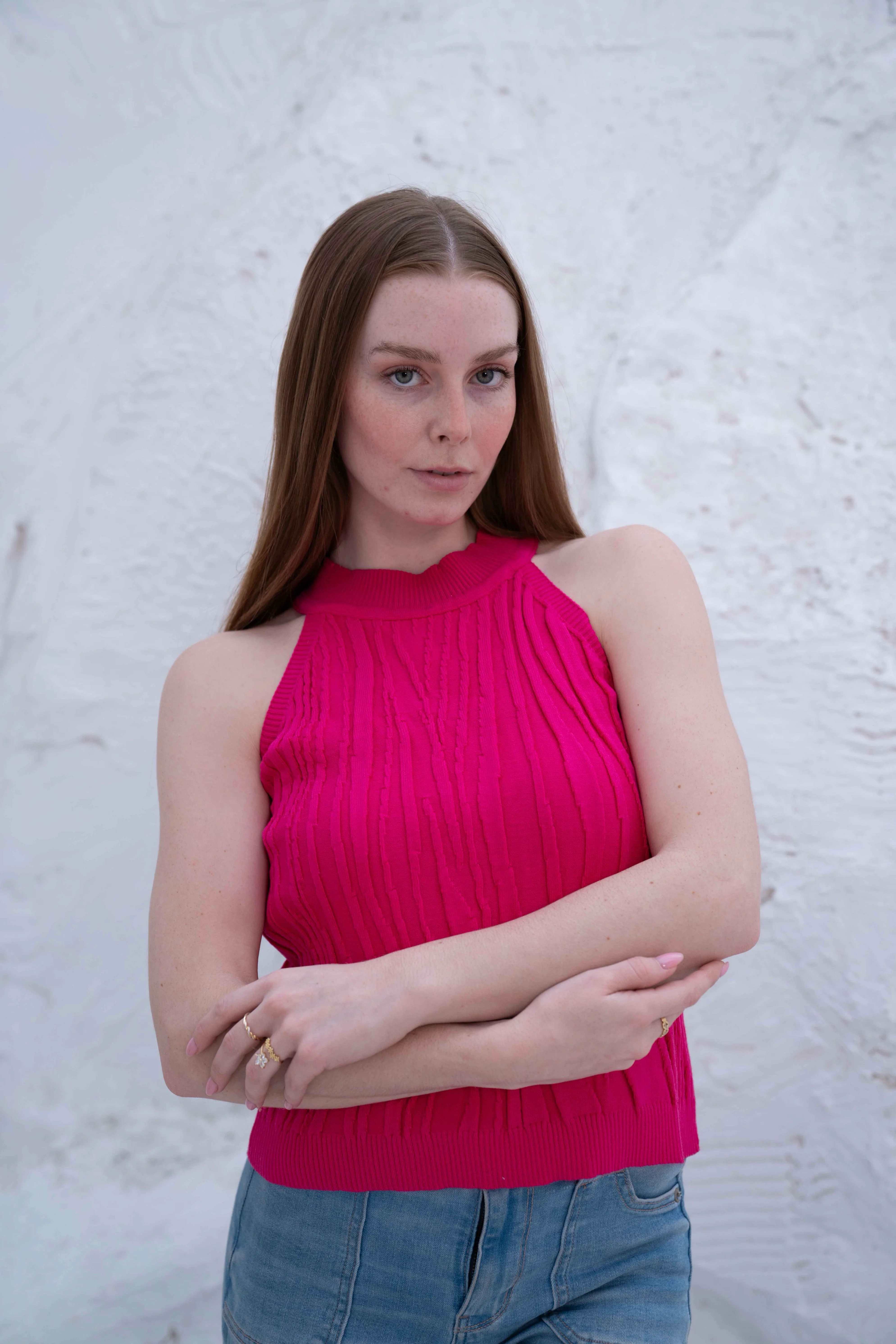 Gumus Sleeveless Ribbed Halter Top - Image 22