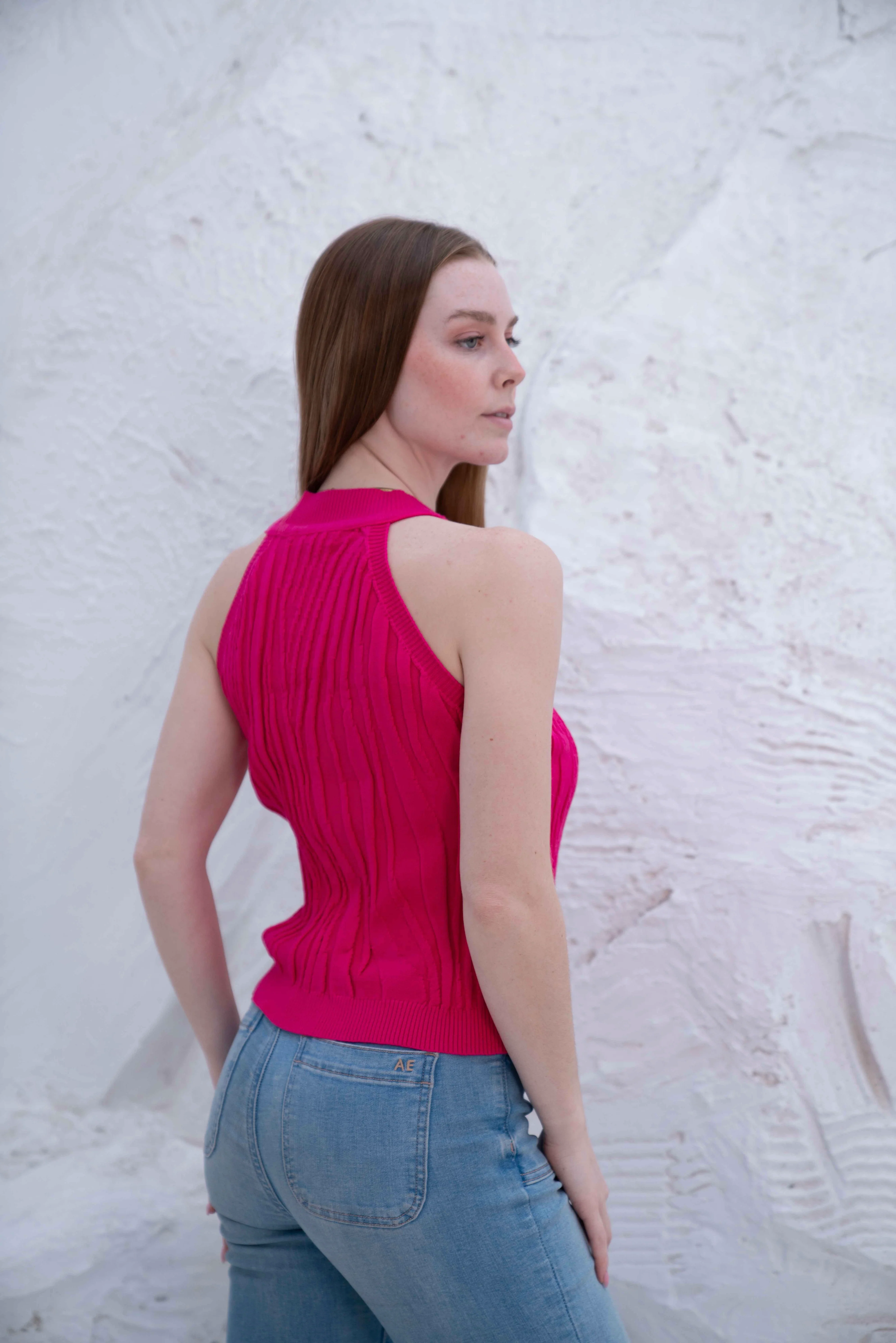 Gumus Sleeveless Ribbed Halter Top - Image 23