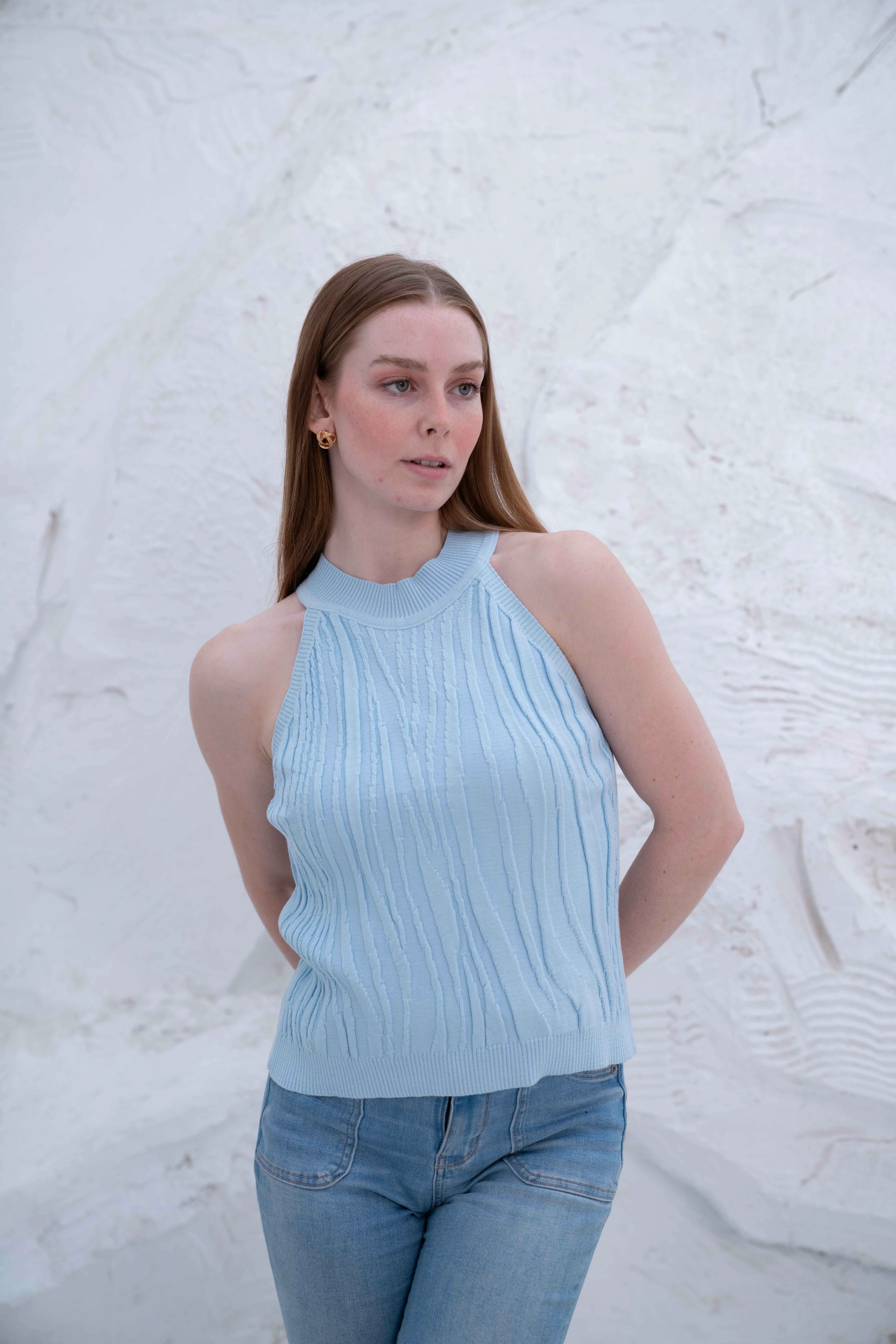 Gumus Sleeveless Ribbed Halter Top - Image 25