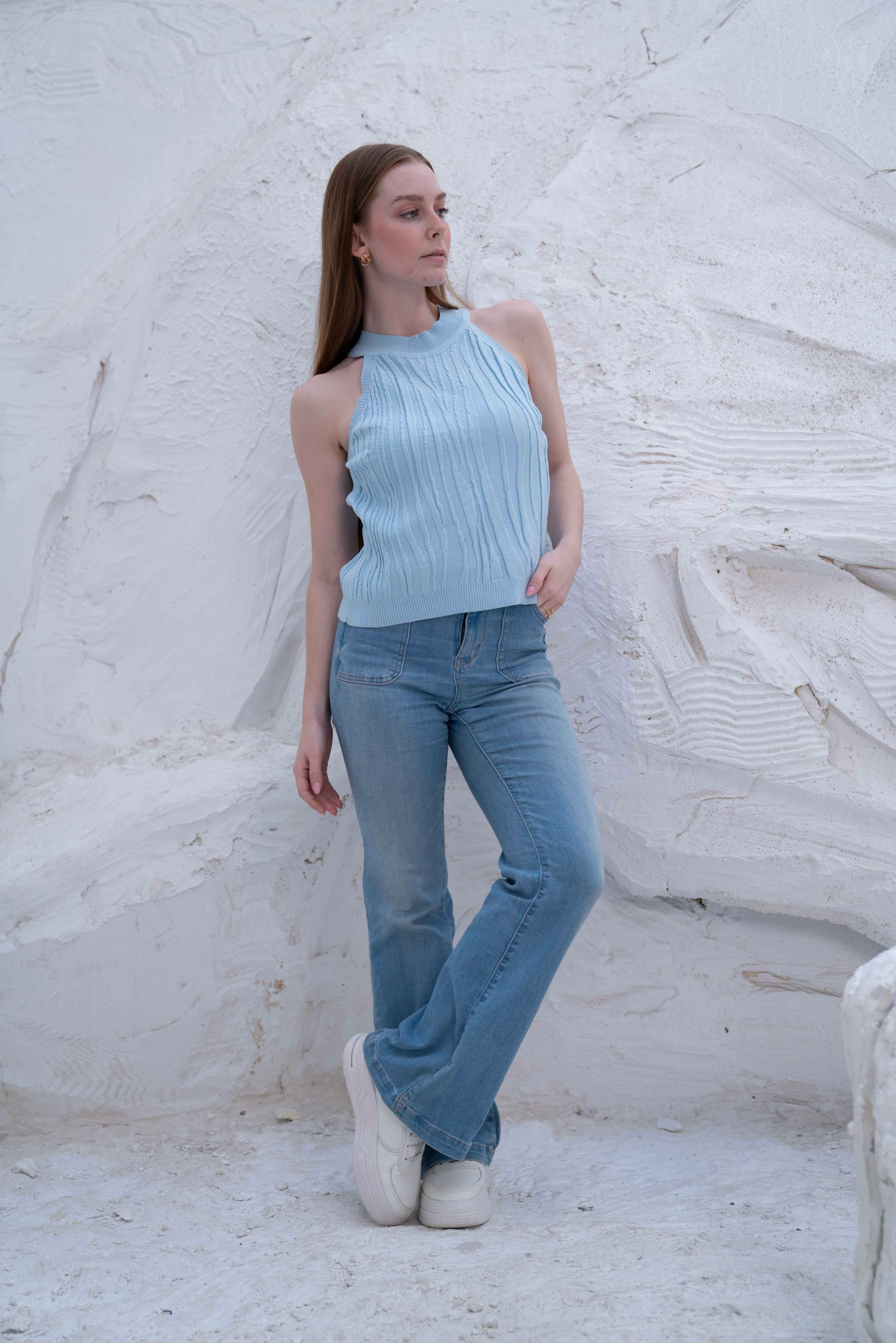 Gumus Sleeveless Ribbed Halter Top - Image 26