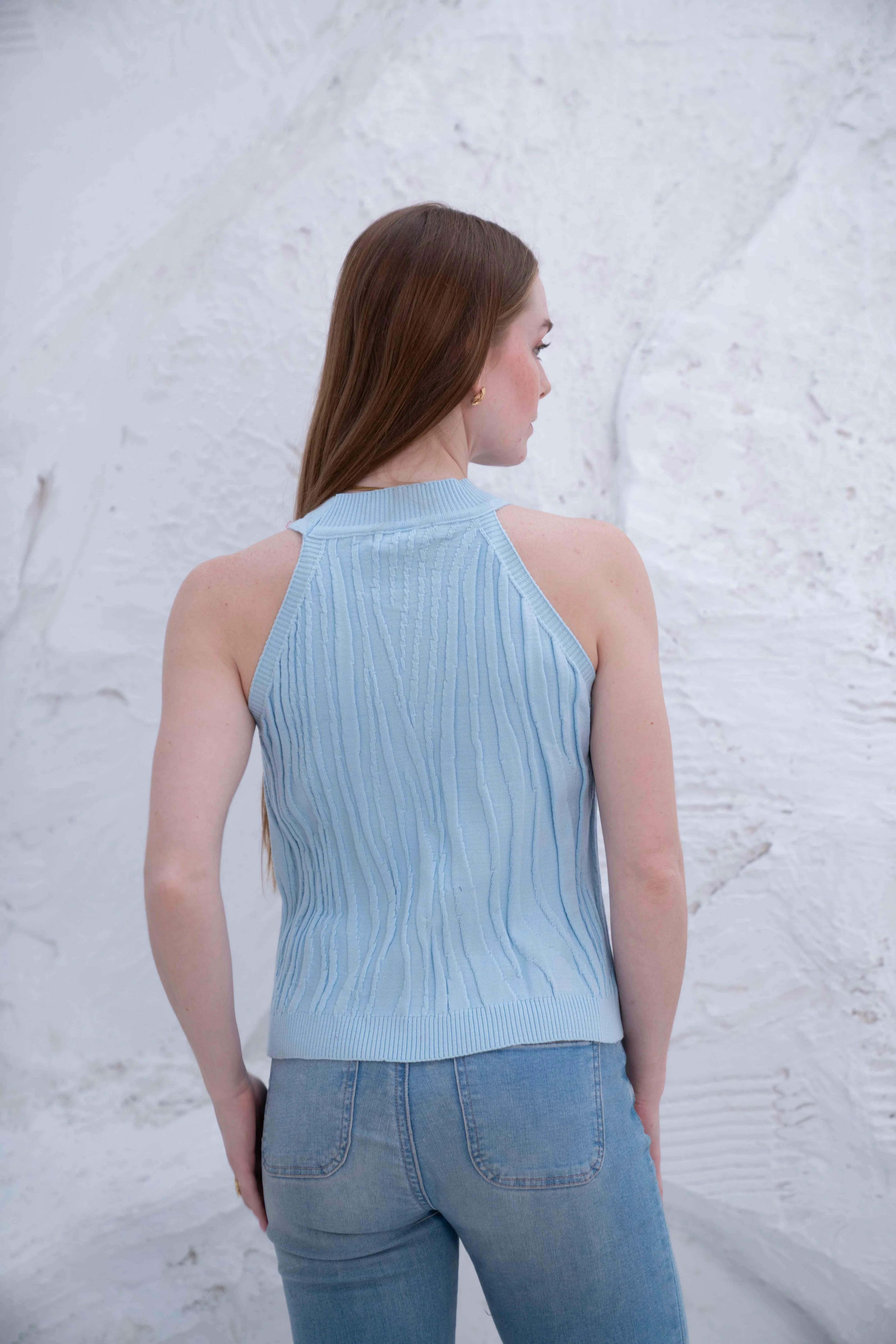 Gumus Sleeveless Ribbed Halter Top - Image 28