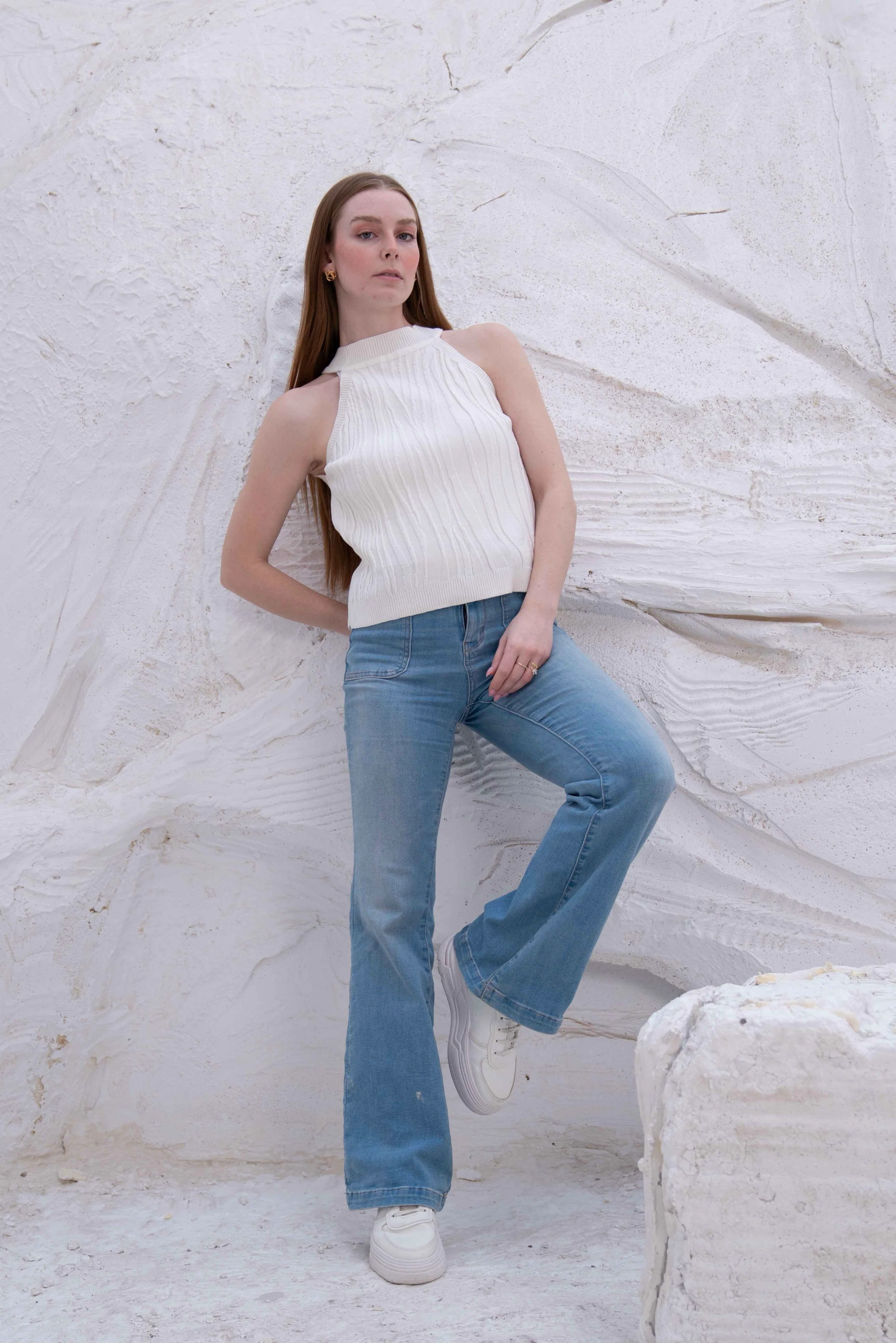 Gumus Sleeveless Ribbed Halter Top - Image 30
