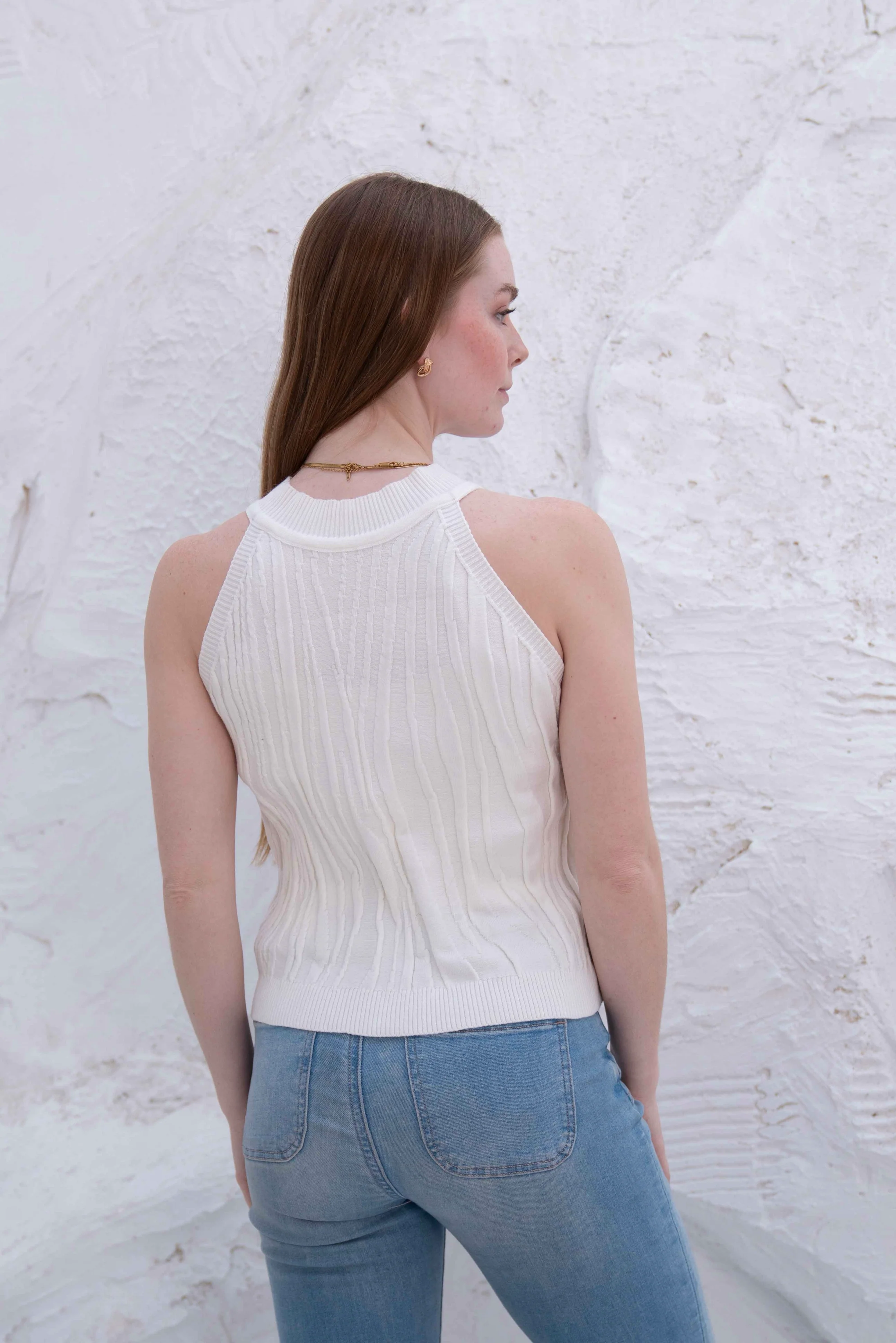 Gumus Sleeveless Ribbed Halter Top - Image 32