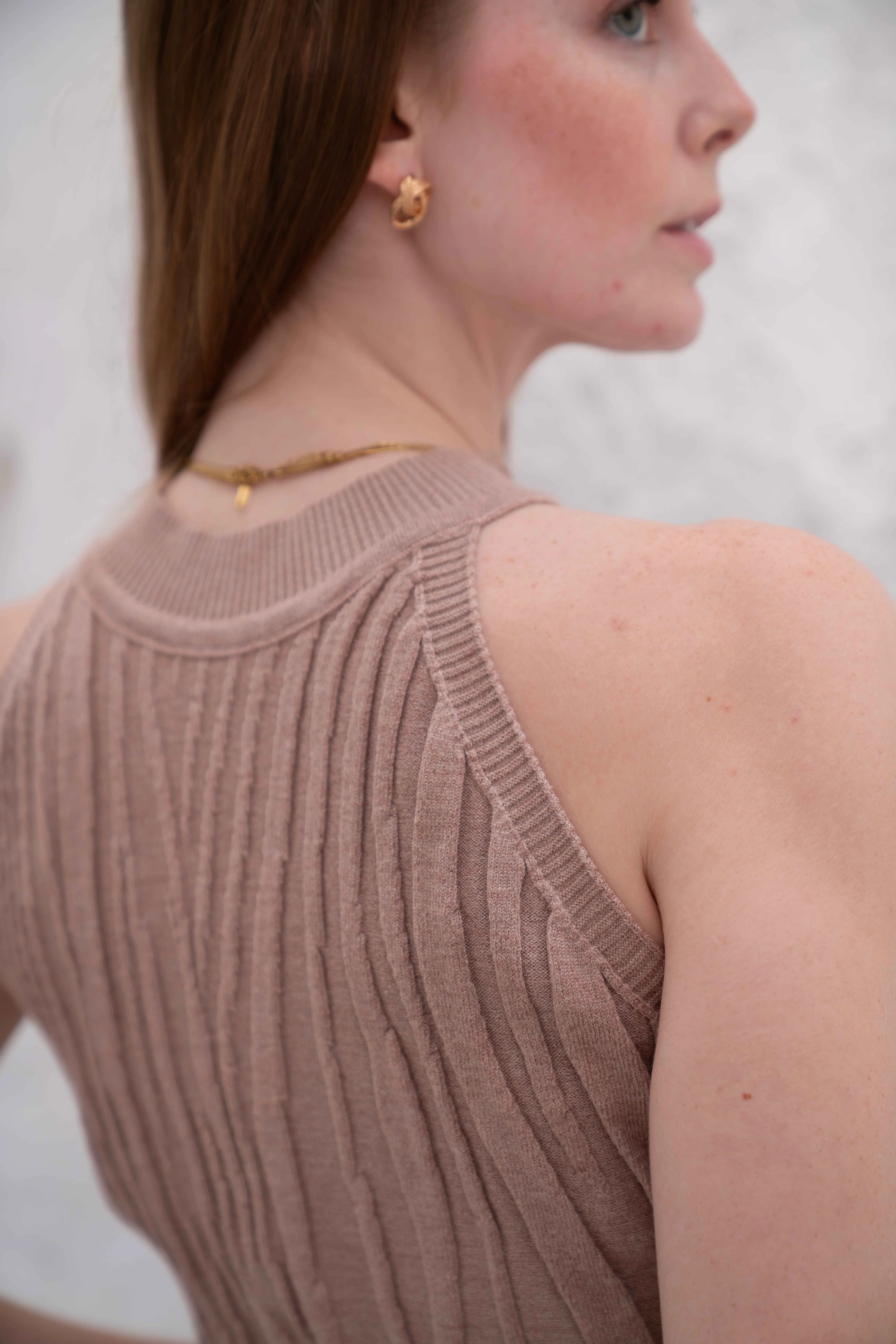 Gumus Sleeveless Ribbed Halter Top - Image 36