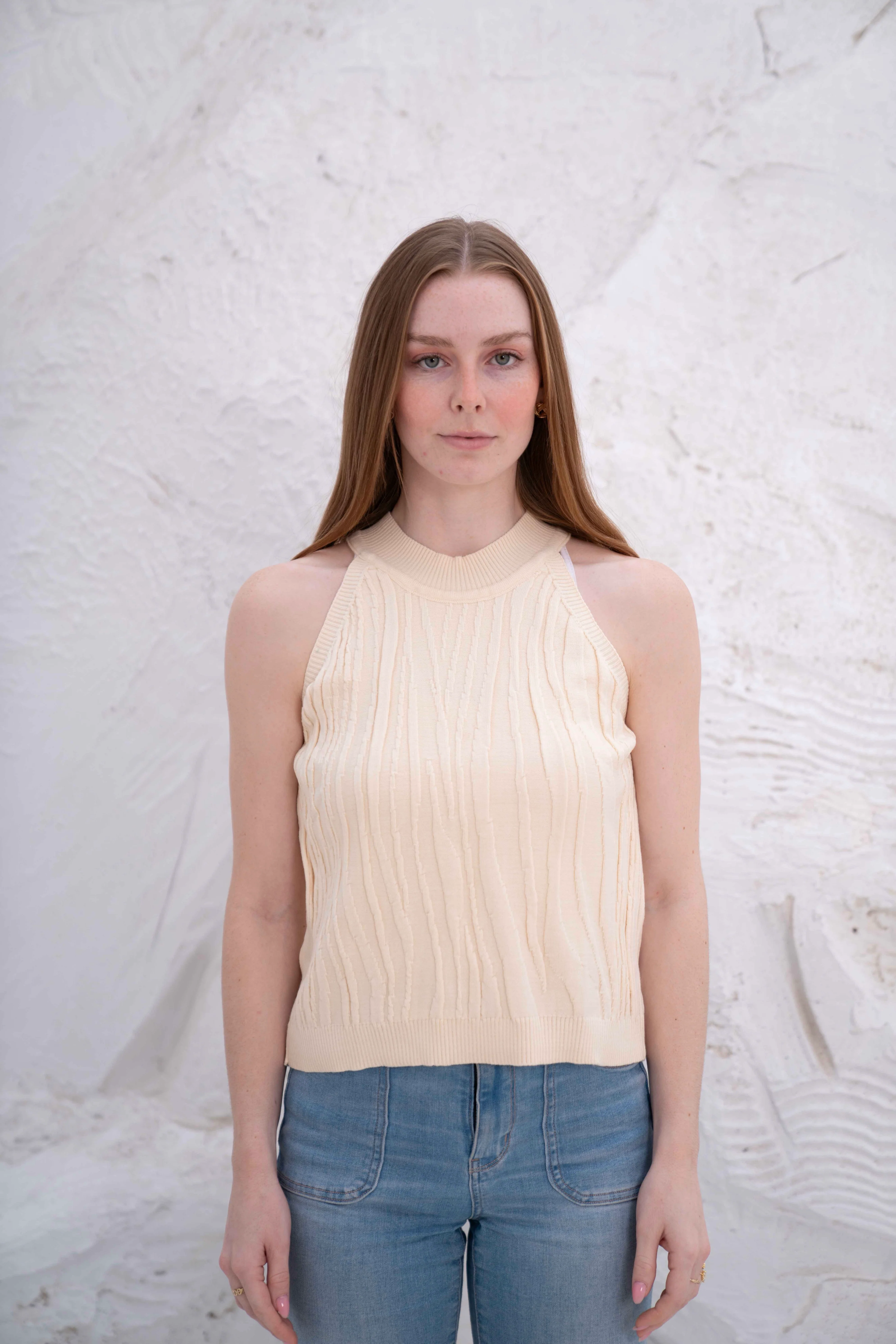 Gumus Sleeveless Ribbed Halter Top - Image 5