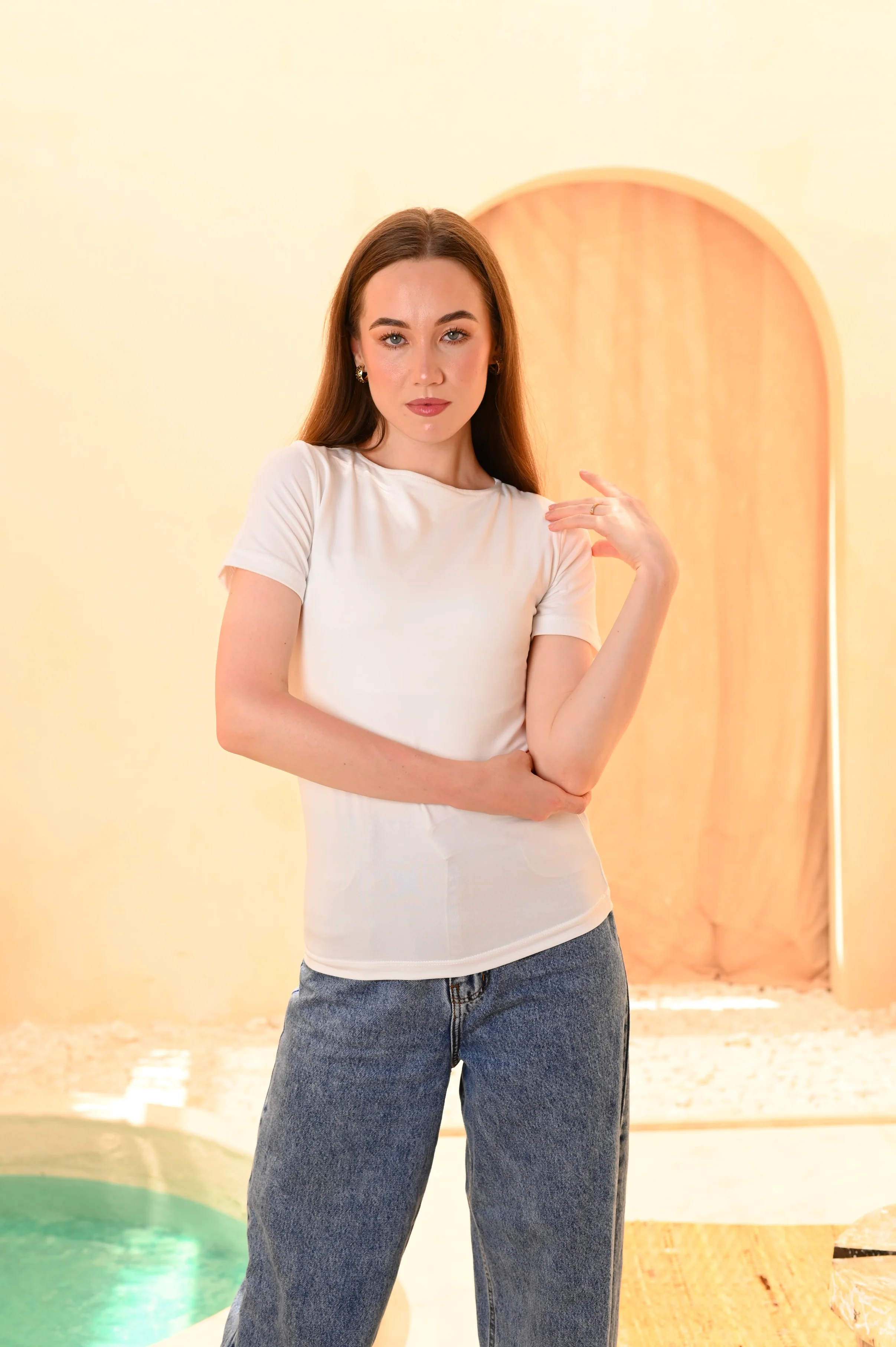 Gumus Soft Cotton Short Sleeve Basic Top